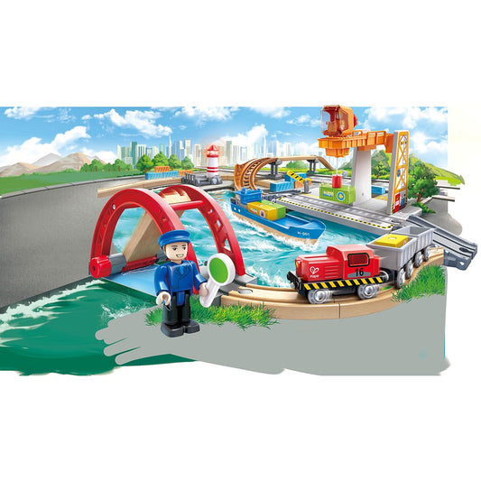 Hape Sea & Rail Cargo Transportation Set