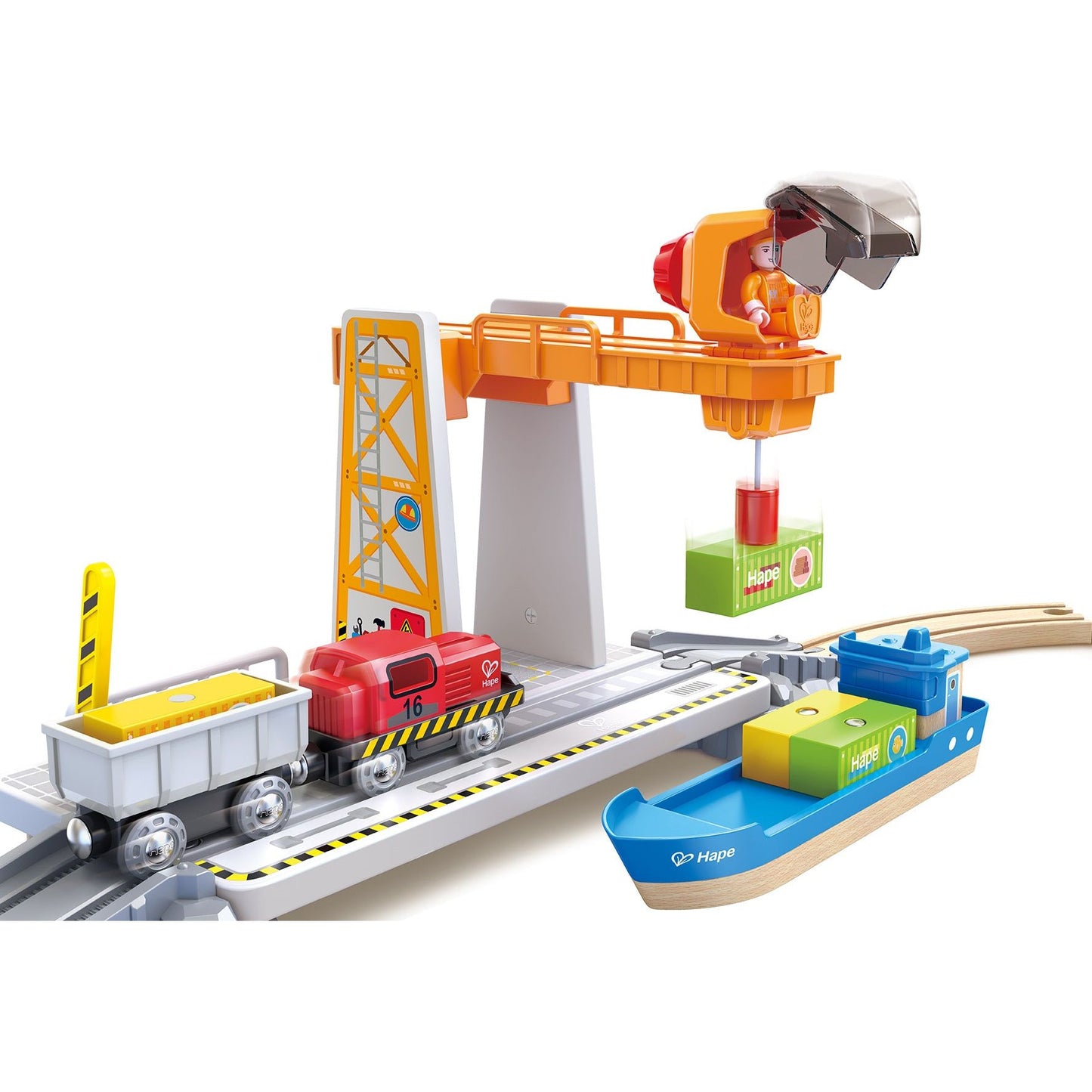 Hape Sea & Rail Cargo Transportation Set