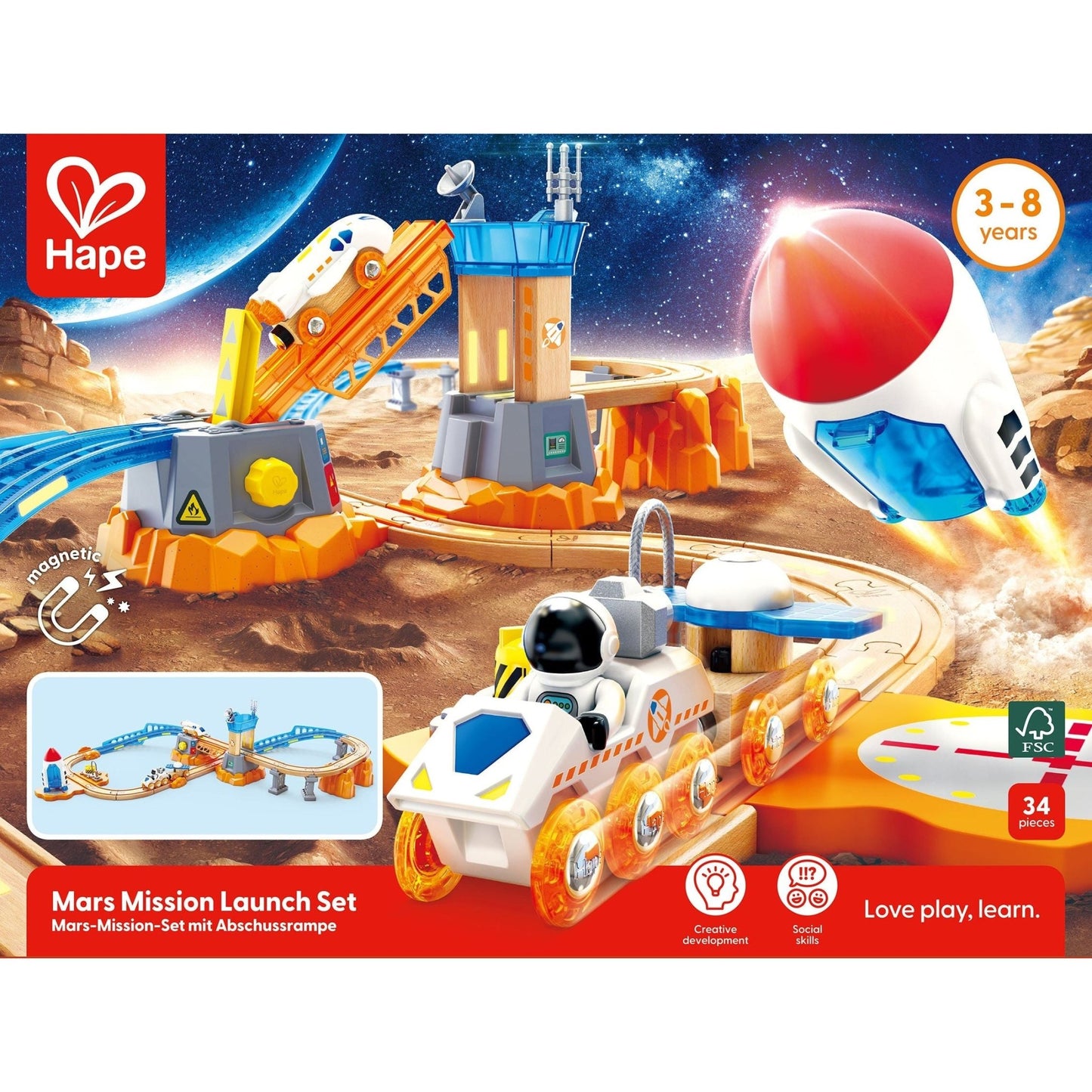 Hape Mars Launch Rail Set