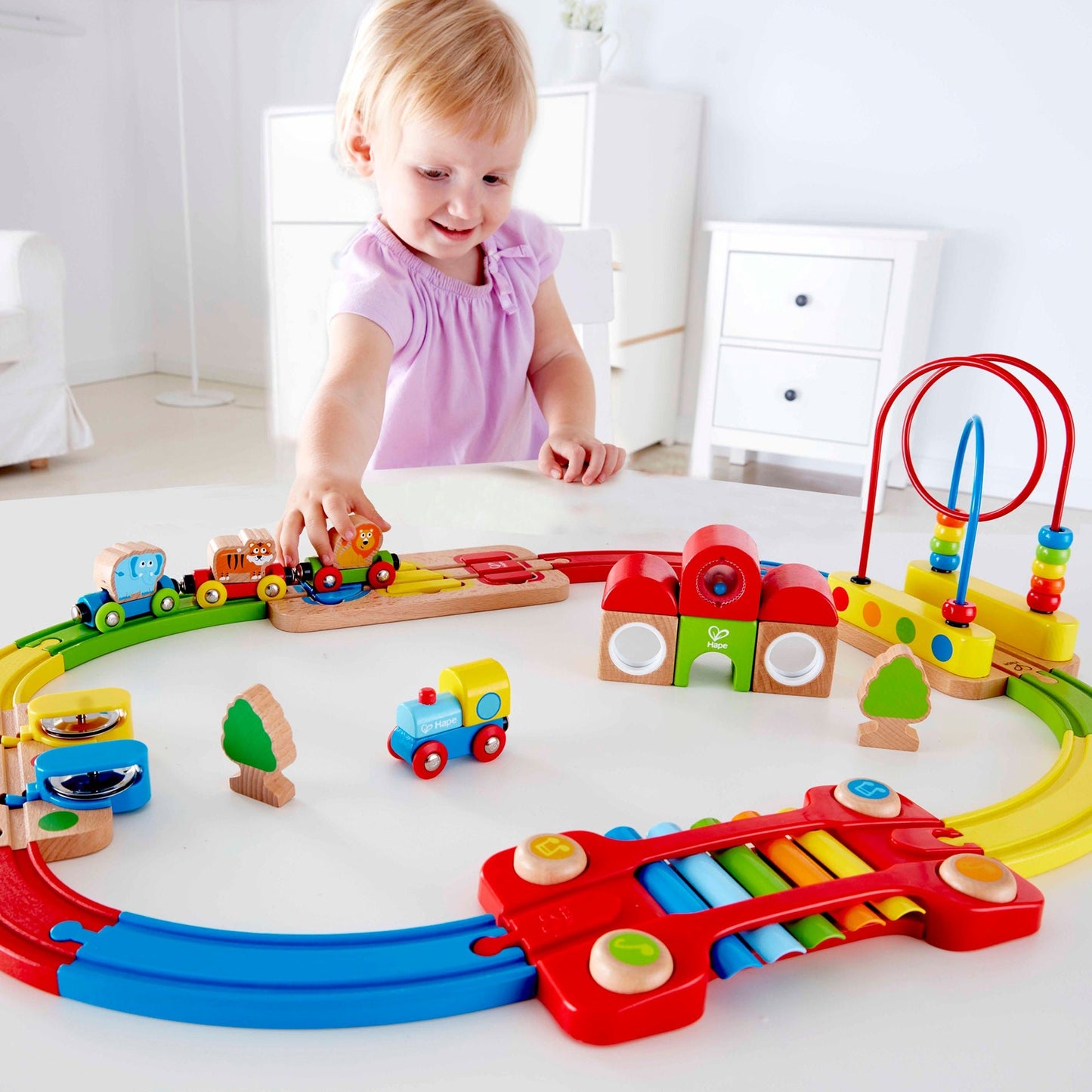 Hape Rainbow Puzzle Railway