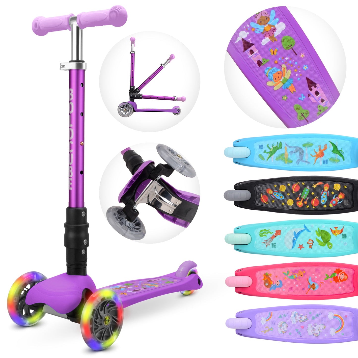 BOLDCUBE Fairyland - Teeny Fold 3 Wheel Scooter