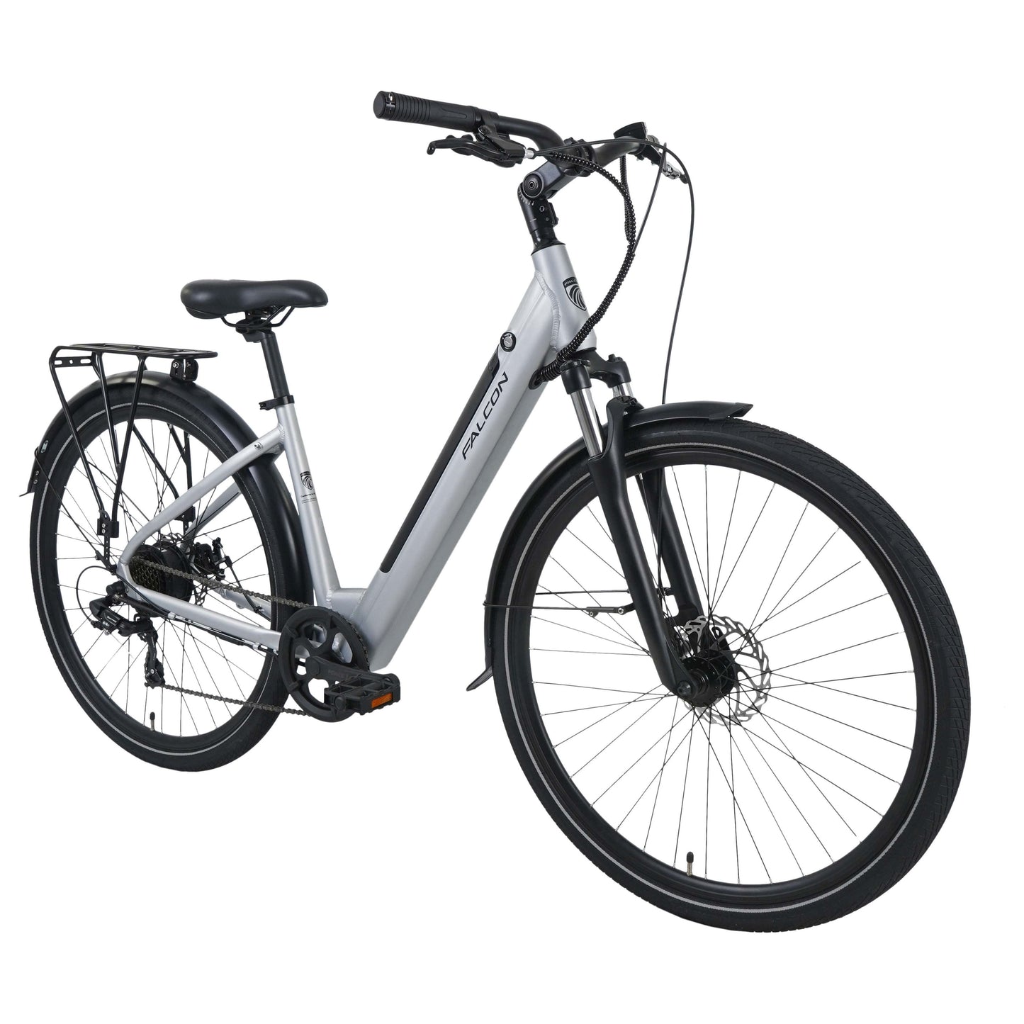 Falcon Horizon Low Step Bike - Silver