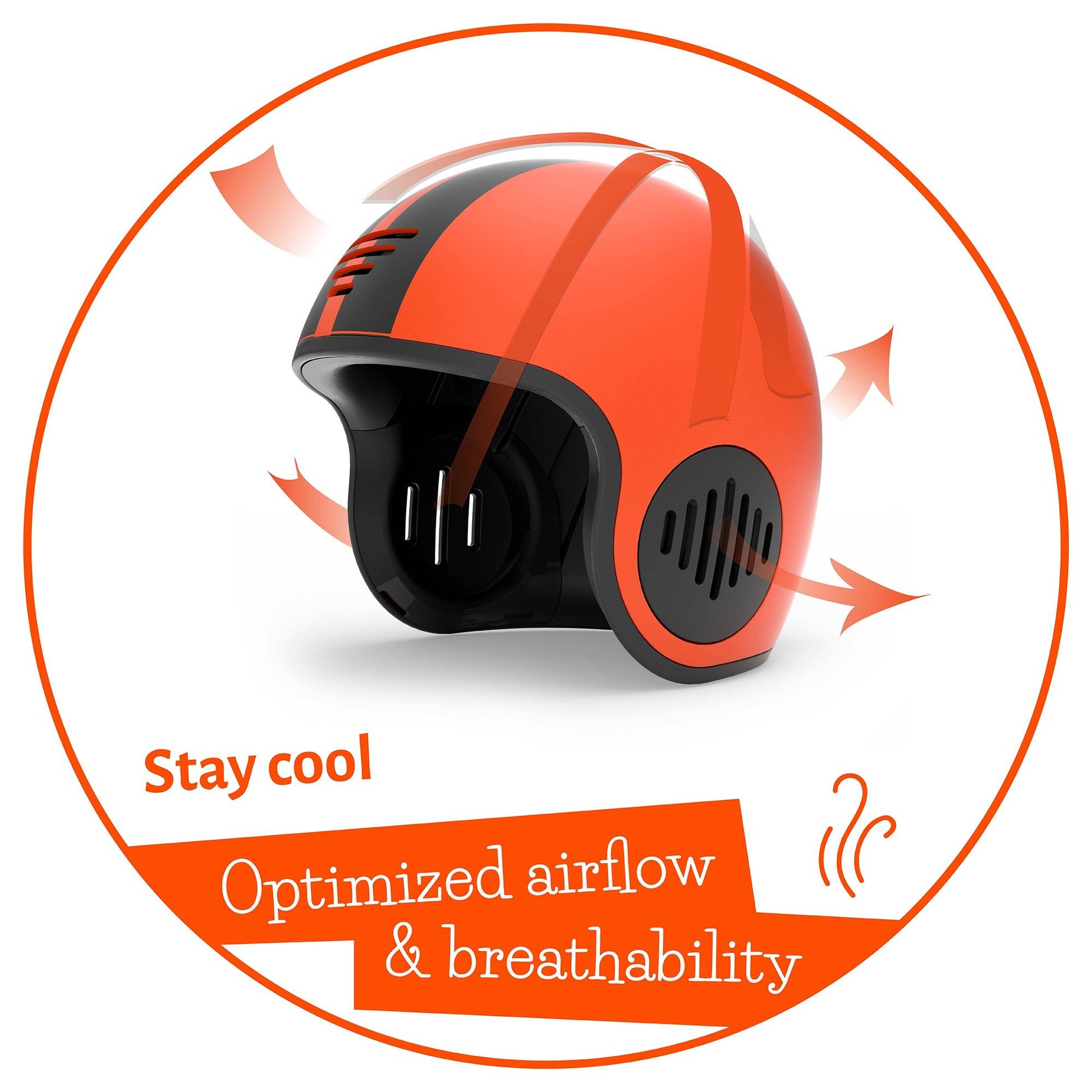 Chillafish Helmet Bobbi Small Orange with optimised airflow and breathability