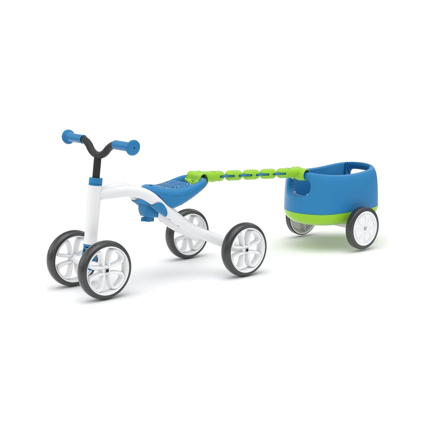 Chillafish Quadie and Trailie Ride-On Blue front left