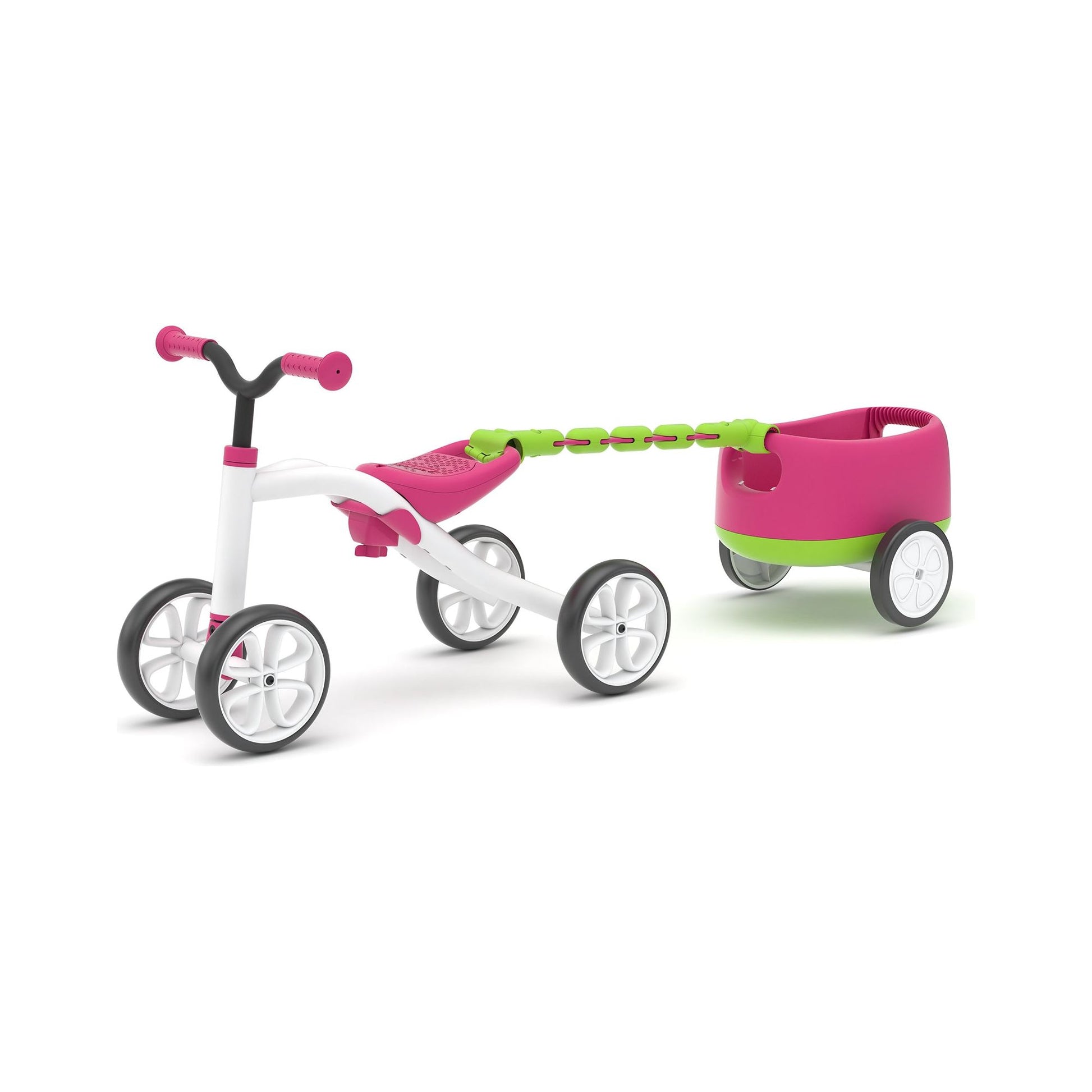Chillafish Quadie and Trailie Ride-On Pink front left
