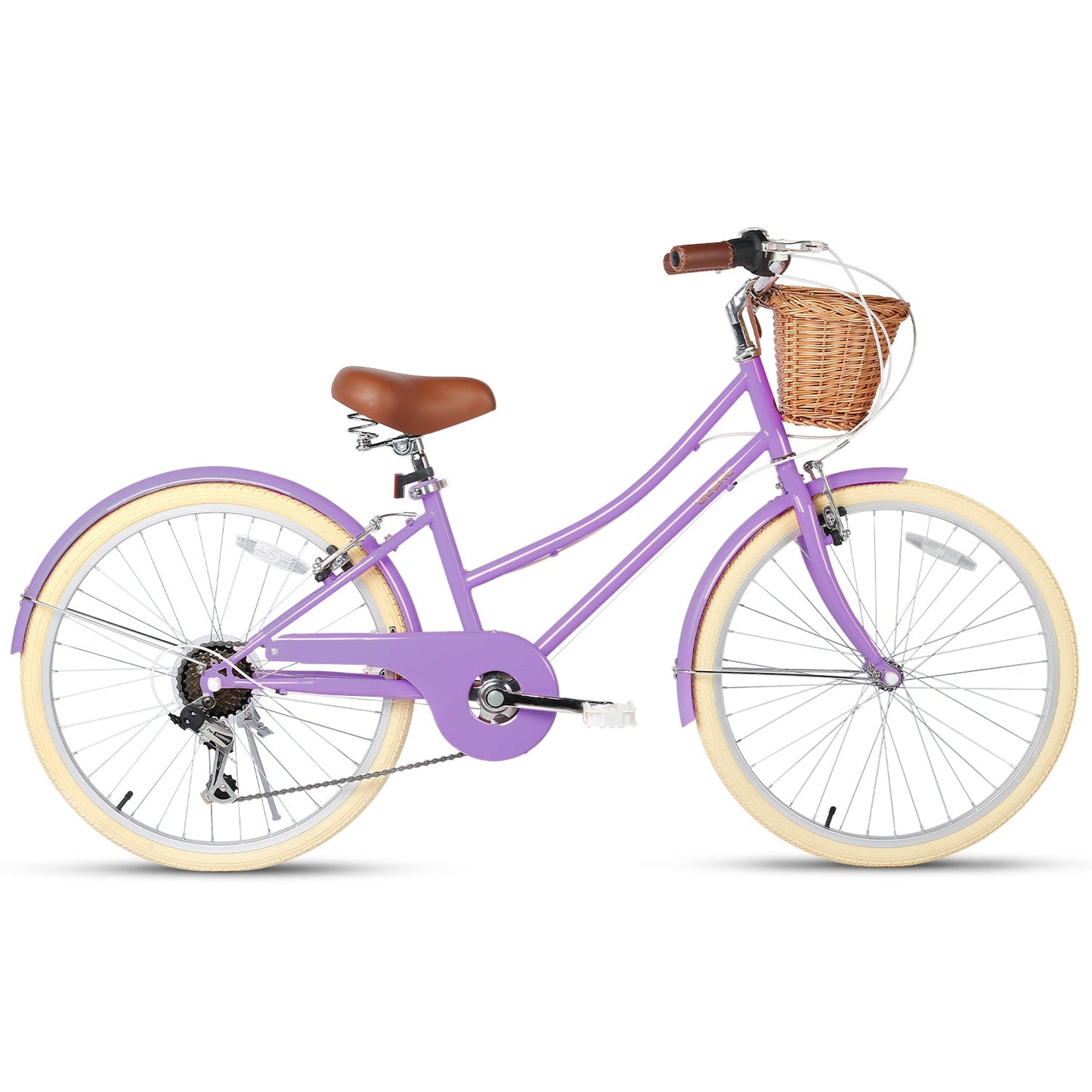 Glerc 24 Inch Beach Cruiser Hybrid Kids Bike - Missy