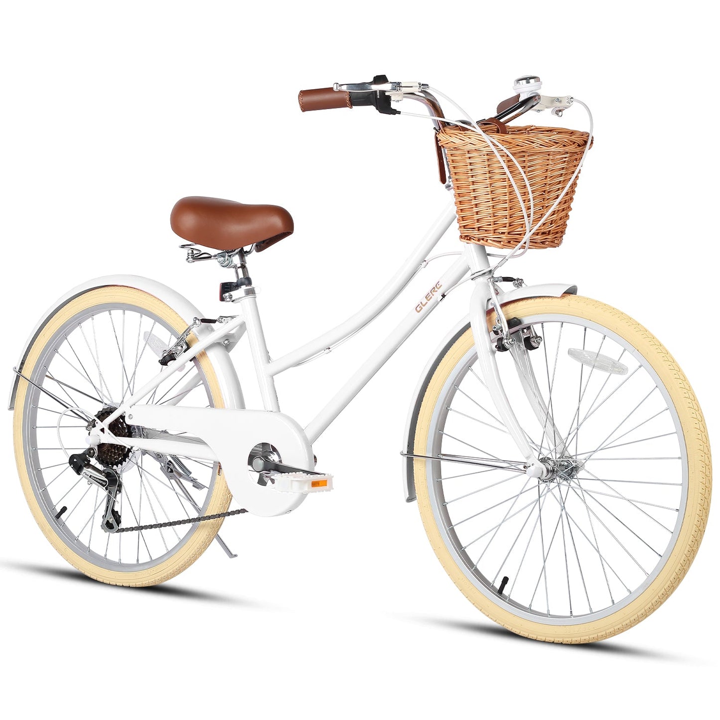 Glerc 24 Inch Beach Cruiser Hybrid Kids Bike - Missy