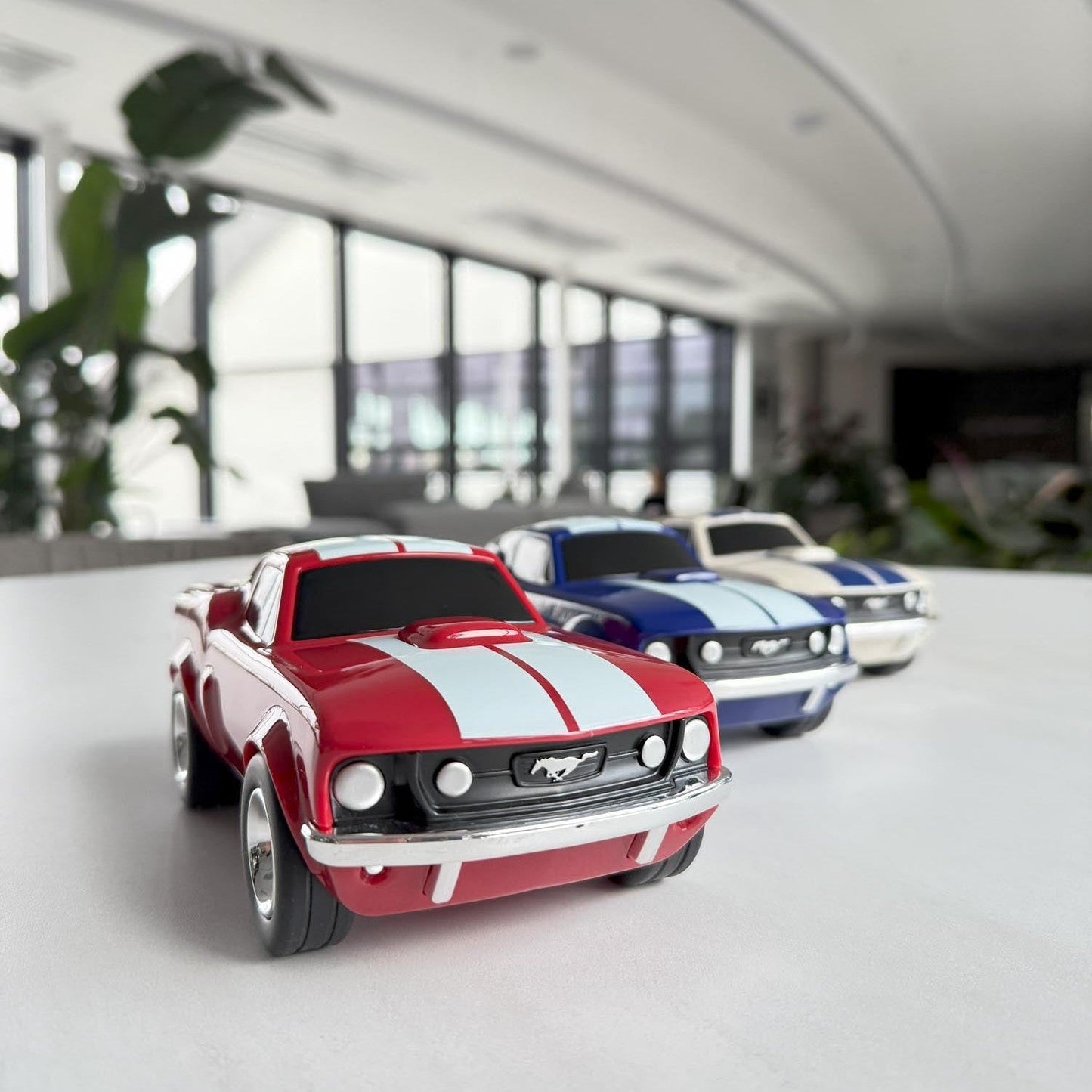 Ford Mustang Racing Car Blue Toy Car