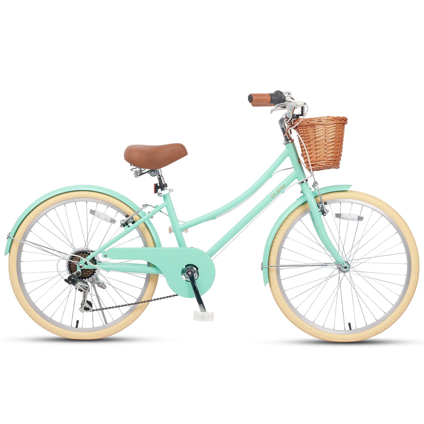 Glerc 24 Inch Beach Cruiser Hybrid Kids Bike - Missy