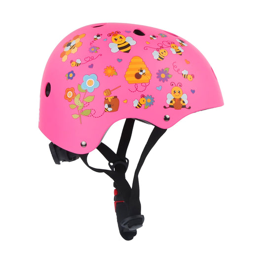 BOLDCUBE Bee Garden Pink - Kids Helmet