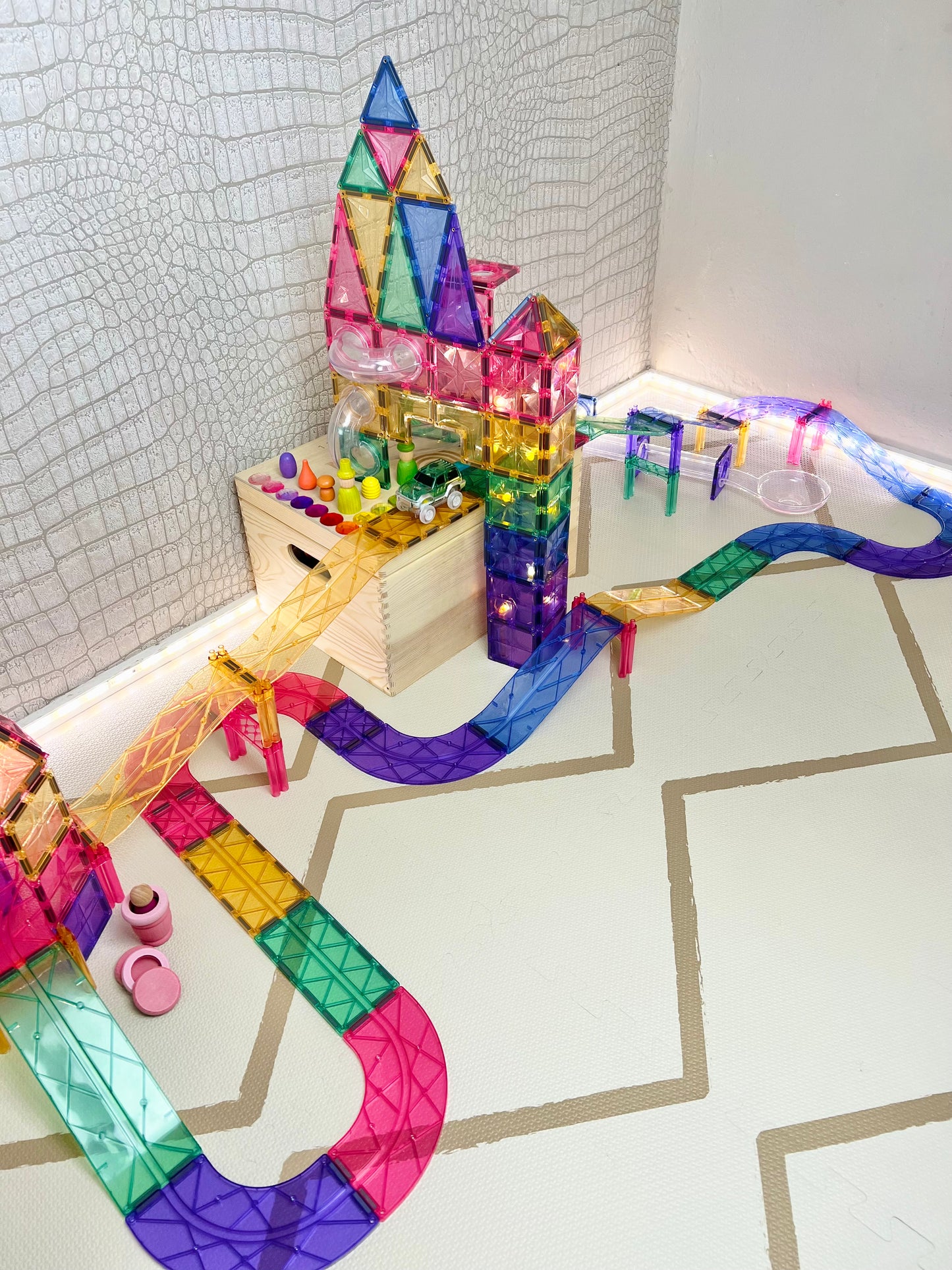 Cleverclixx Large Race Track Pastel | 80 pieces
