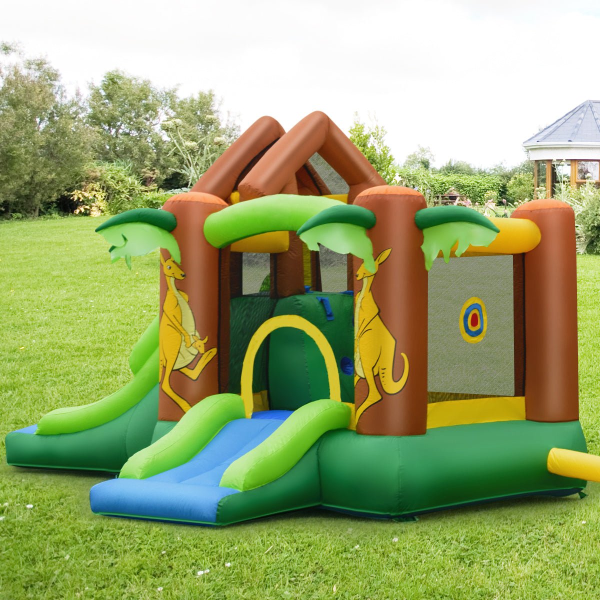 Inflatable Bouncy Castle with Slides and Climbing Wall & Air Blower