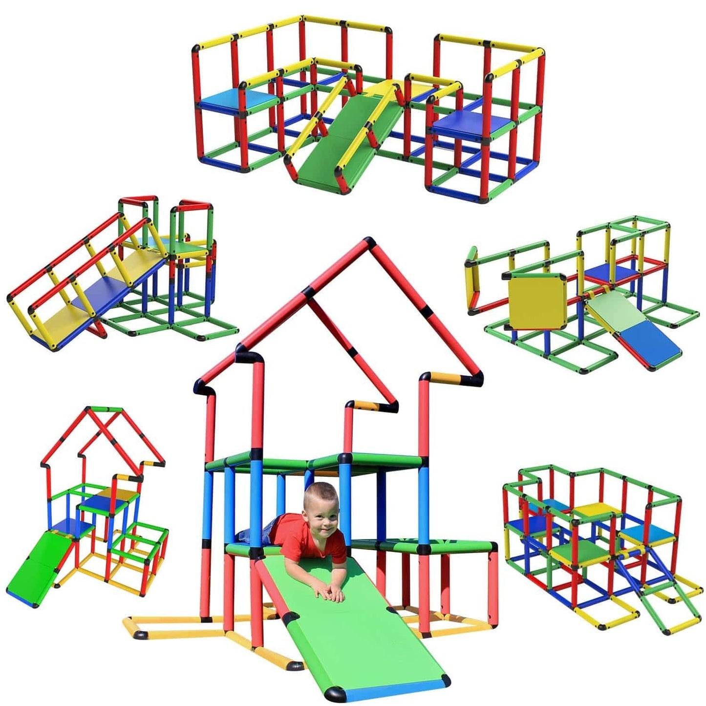 Funphix Jumbo Climbing Frame Kit – 467 Pieces STEM Education Toys for Creative Building and Outdoor Fun