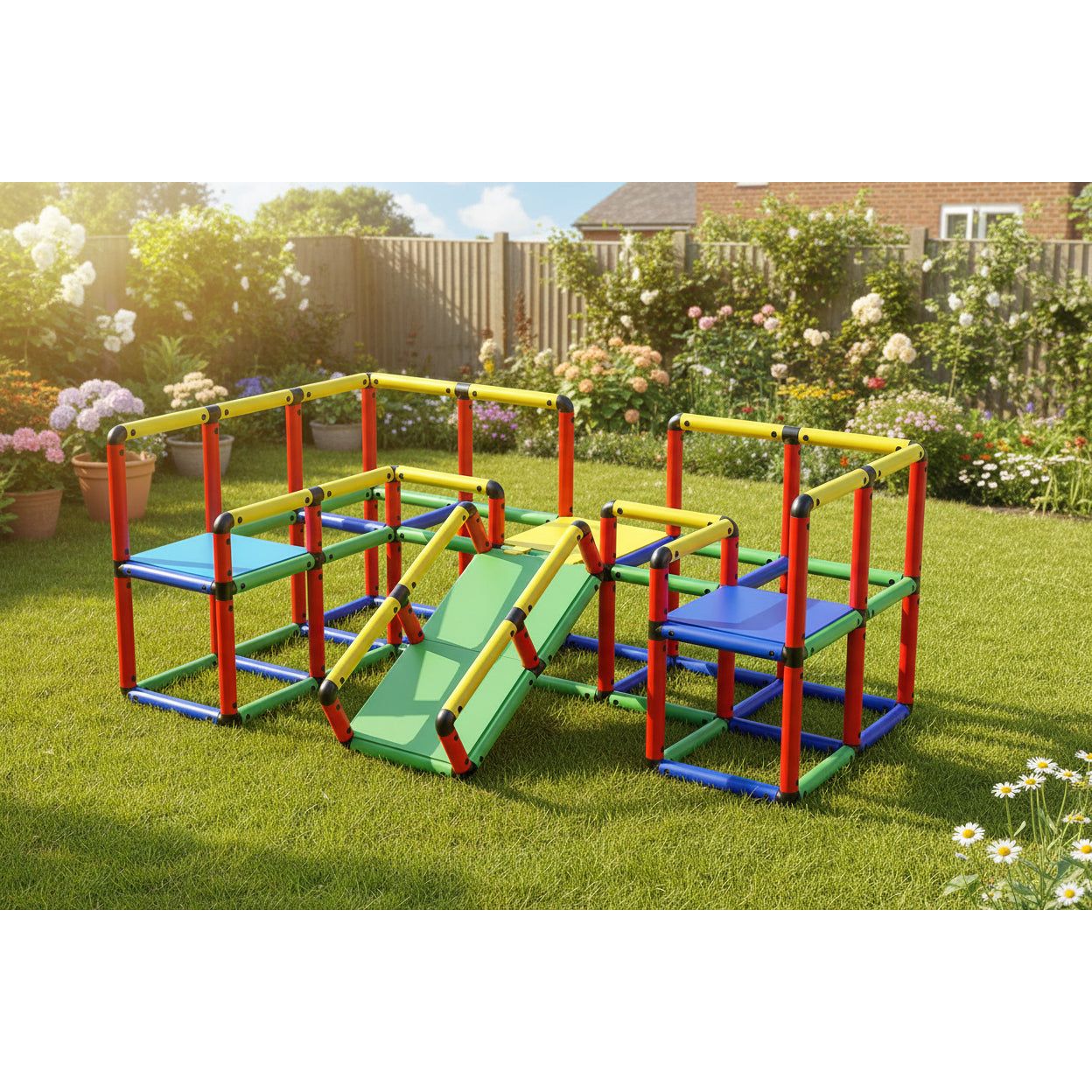 Funphix Jumbo Climbing Frame Kit – 467 Pieces STEM Education Toys for Creative Building and Outdoor Fun