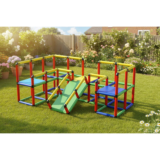Funphix Jumbo Climbing Frame Kit – 467 Pieces STEM Education Toys for Creative Building and Outdoor Fun