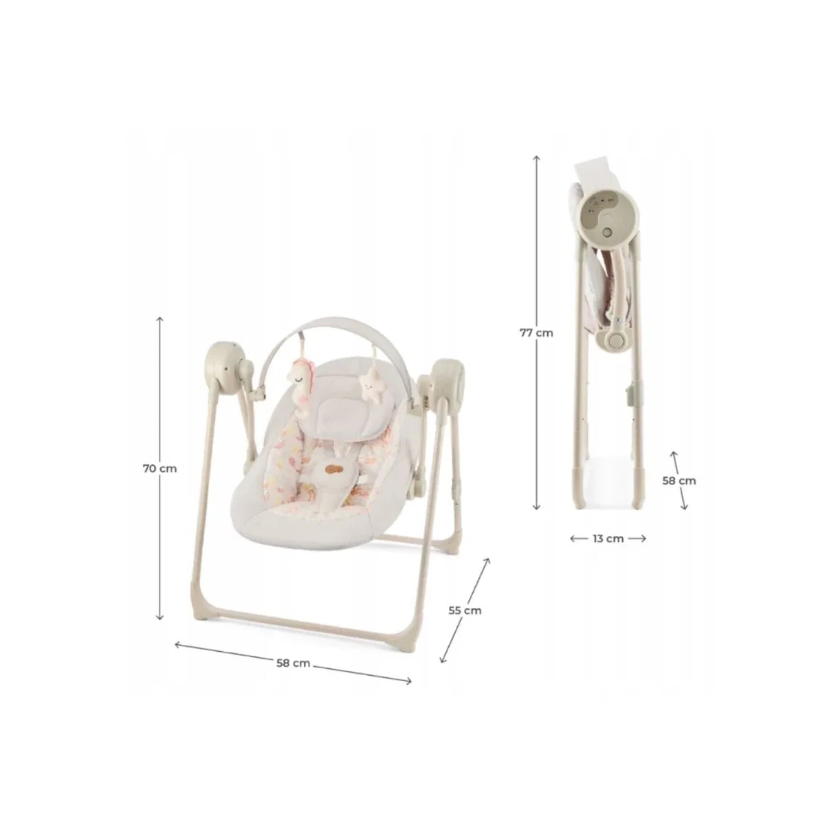 Kinderkraft Swingee Electric Rocker/Bouncer - Beige