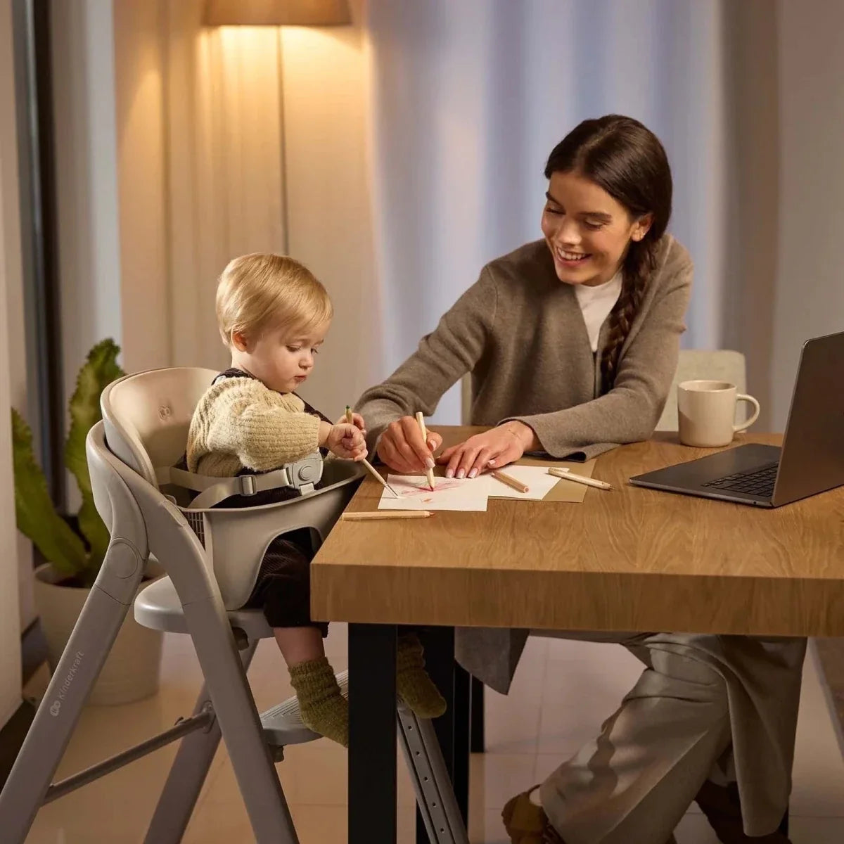 Kinderkraft Tino 3-in-1 Highchair - Beige