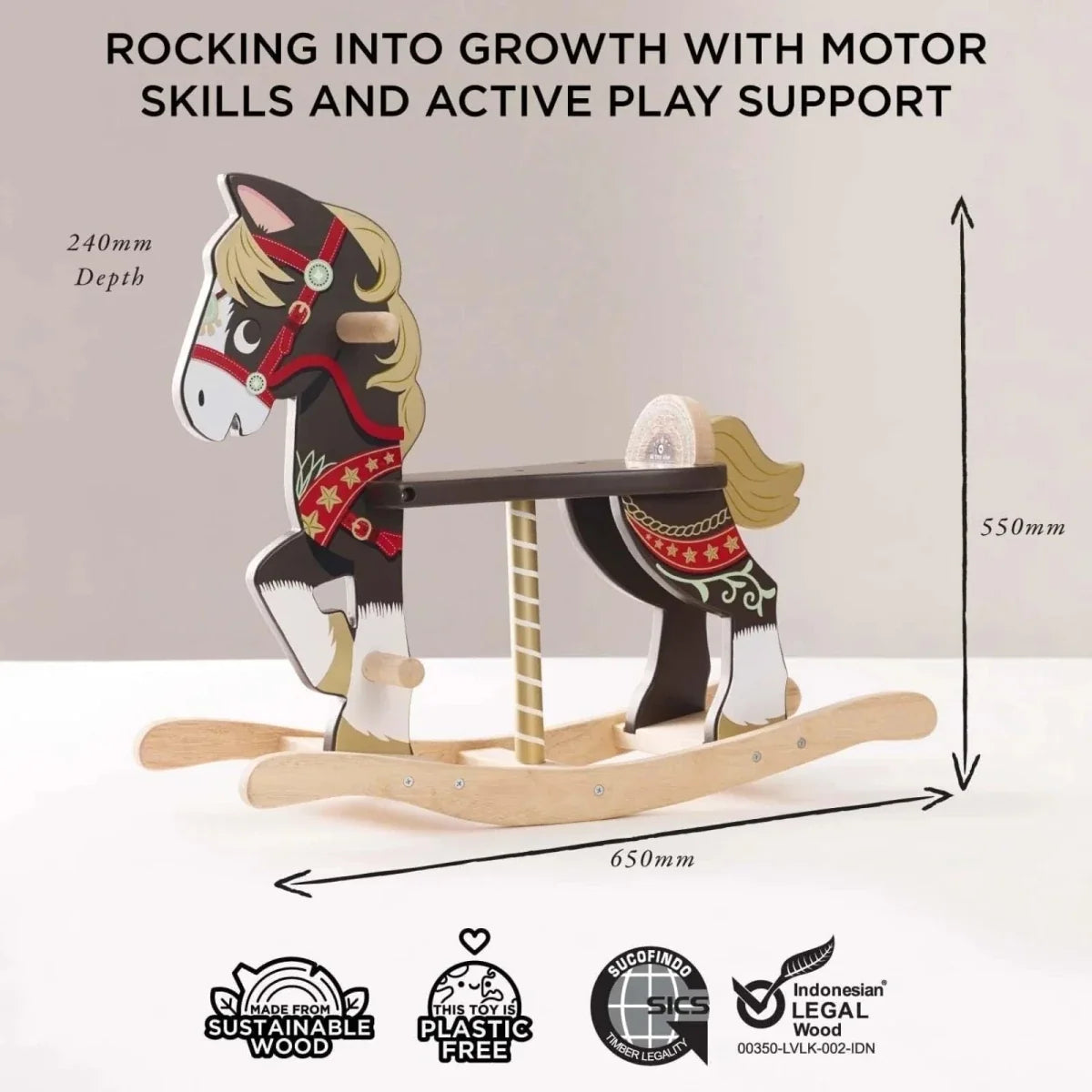 Le Toy Van Classic Wooden Rocking Horse