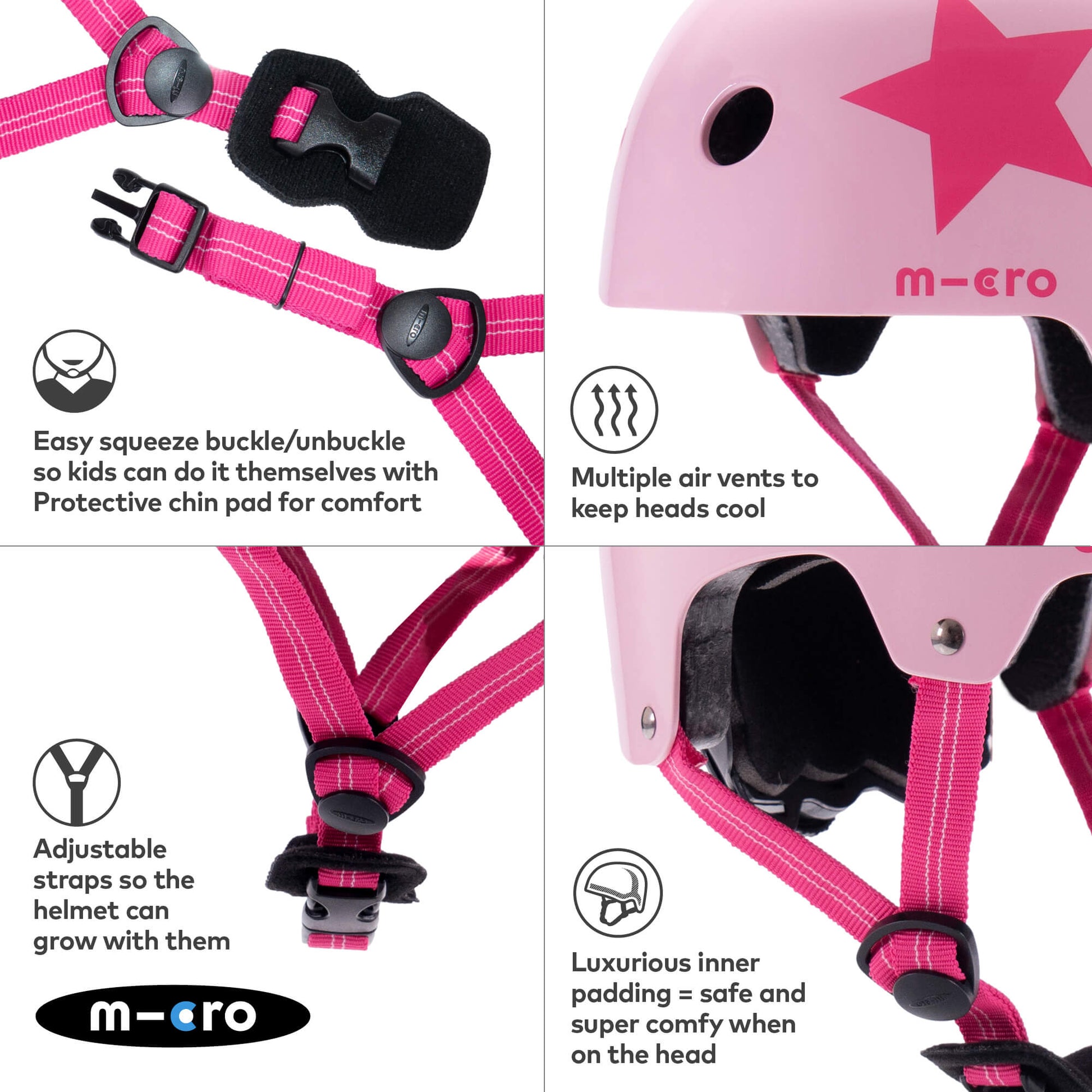 Micro Scooter Deluxe Patterned Kids Helmet Shop Now