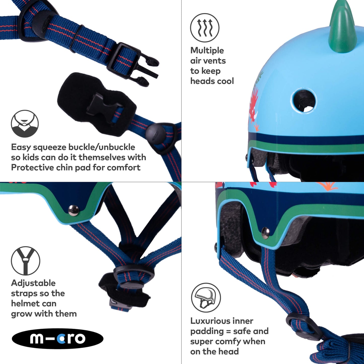 Micro Scooter 3D Deluxe Helmet