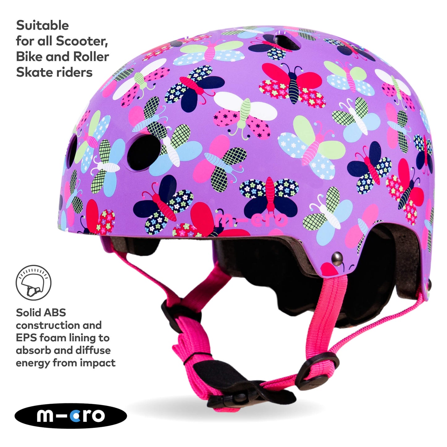 Micro Scooter Deluxe Patterned Kids Helmet