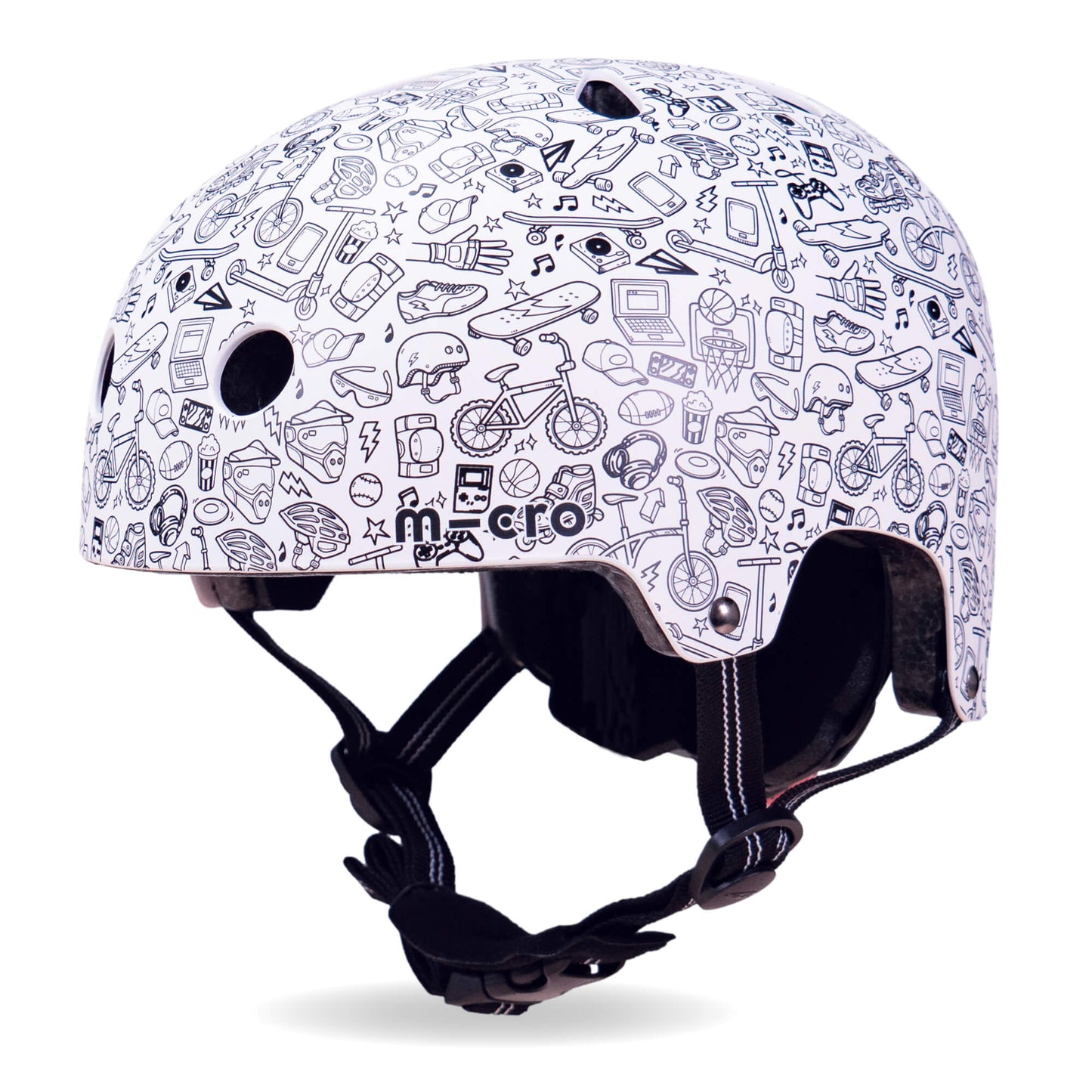 Micro Scooter Deluxe Patterned Kids Helmet