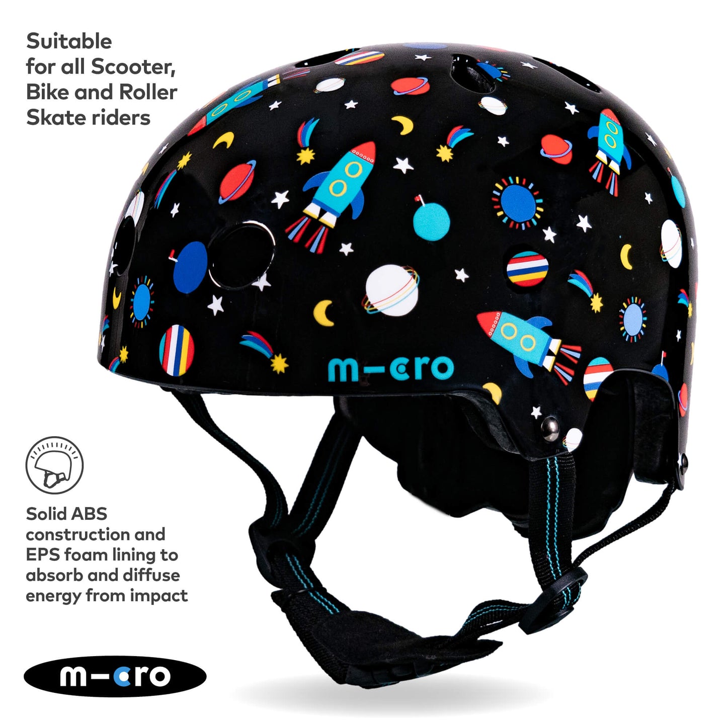 Micro Scooter Deluxe Patterned Kids Helmet