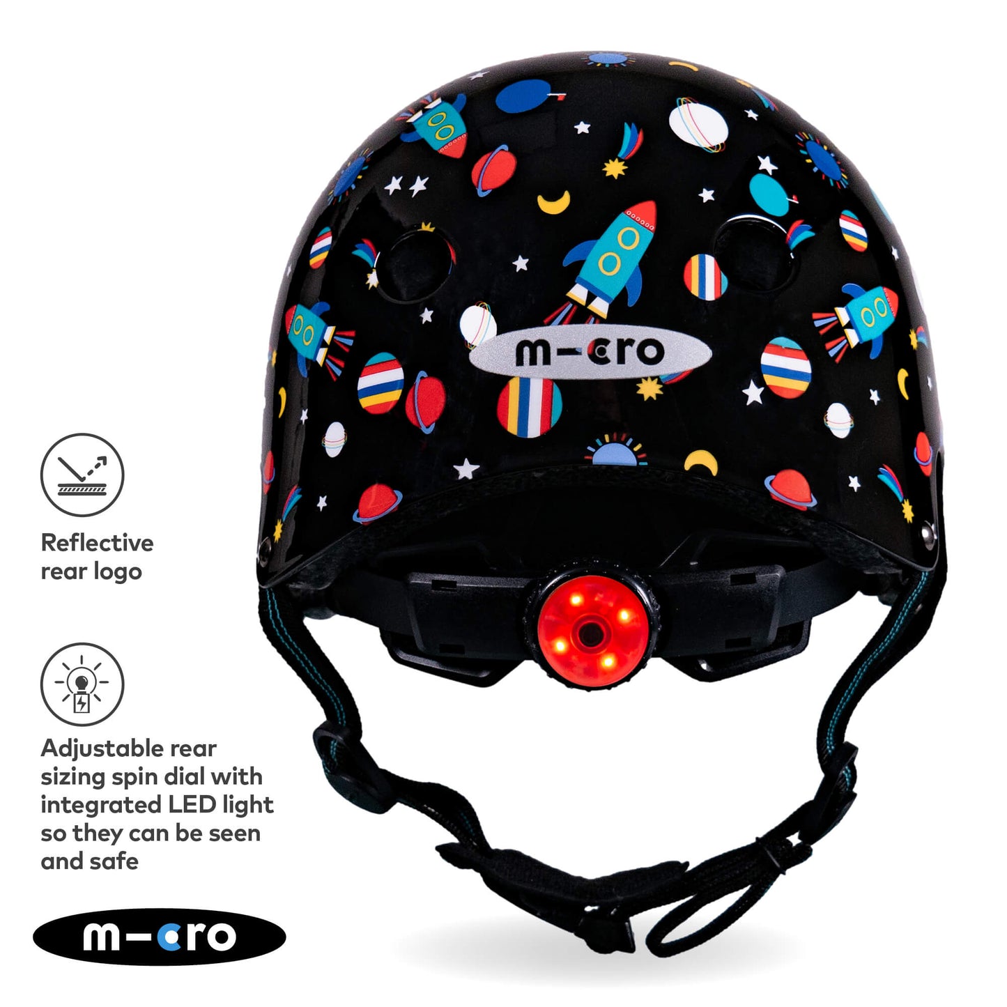 Micro Scooter Deluxe Patterned Kids Helmet