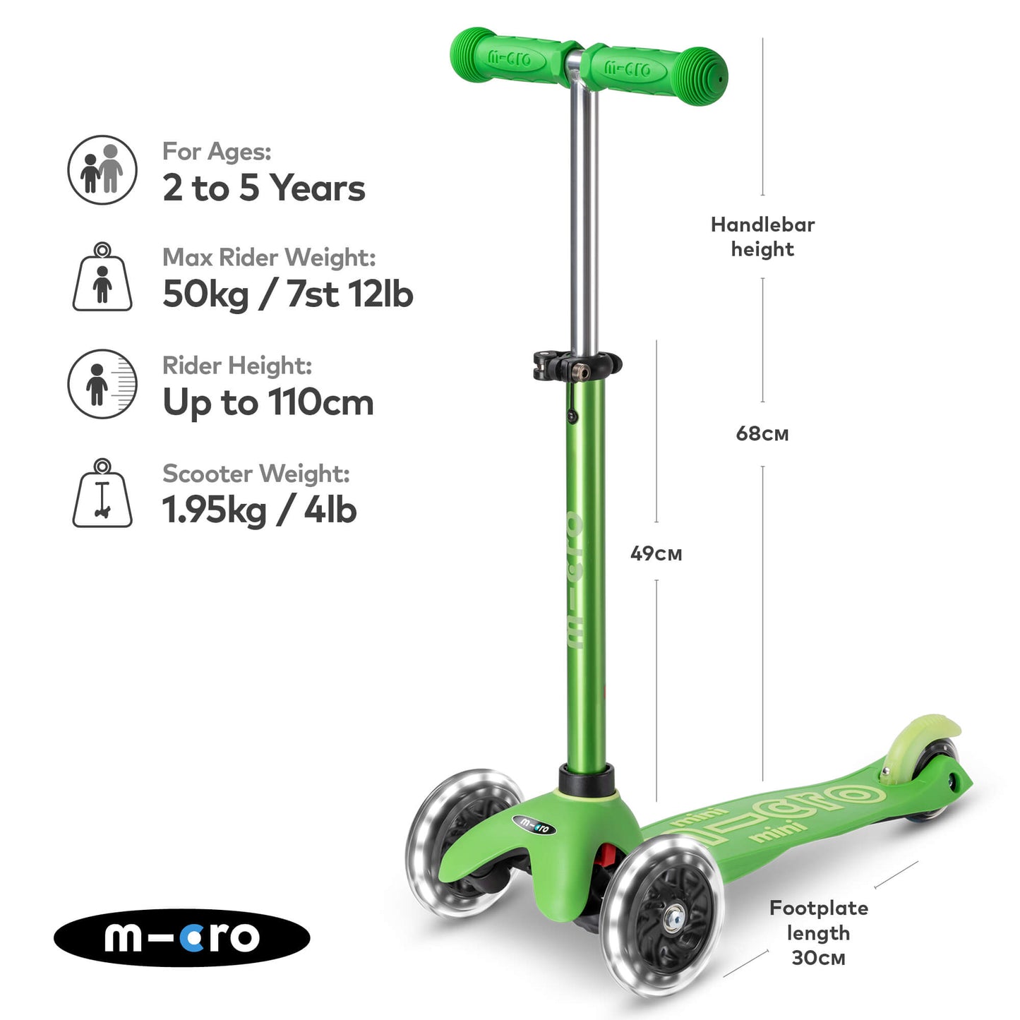 Micro Scooter Mini Deluxe LED