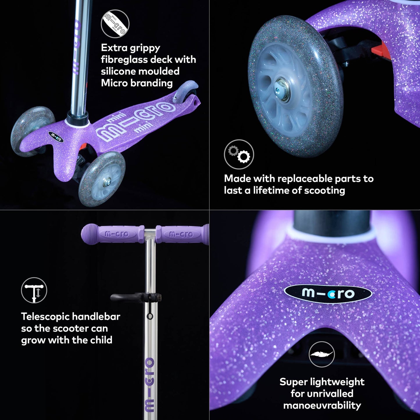 Micro Scooter Mini Glitter - Choose Your Colour