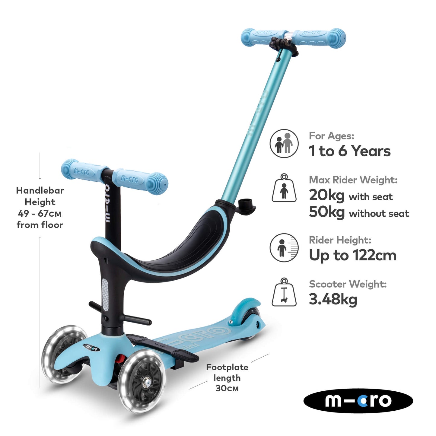 Micro Scooter Mini 2 Grow 4-in-1 Scooter