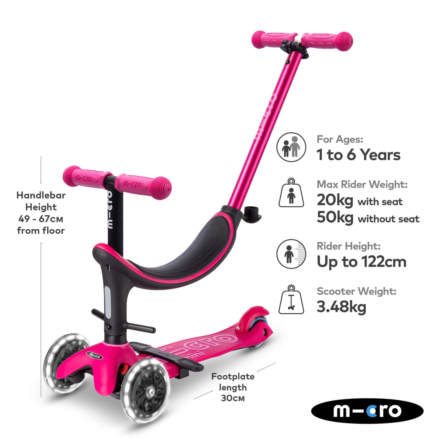 Micro Scooter Mini 2 Grow 4-in-1 Scooter