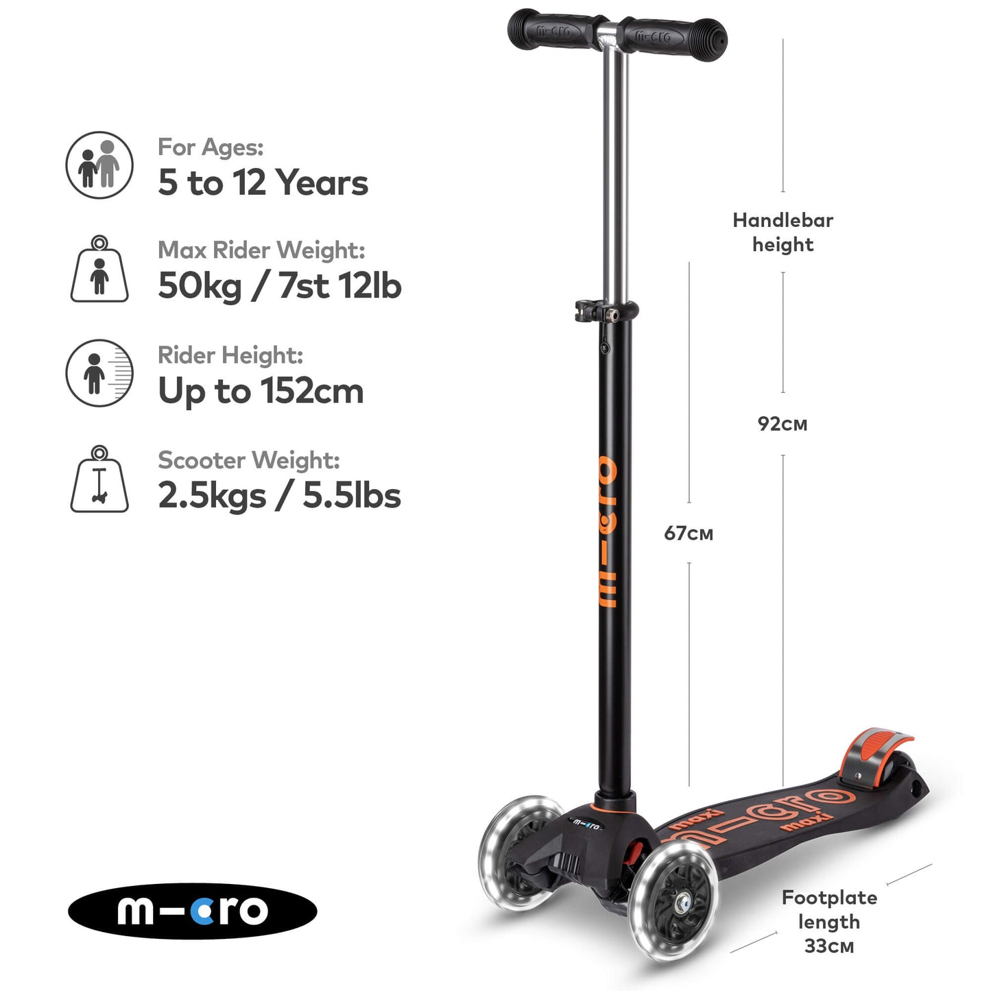 Micro Scooter Maxi Deluxe LED