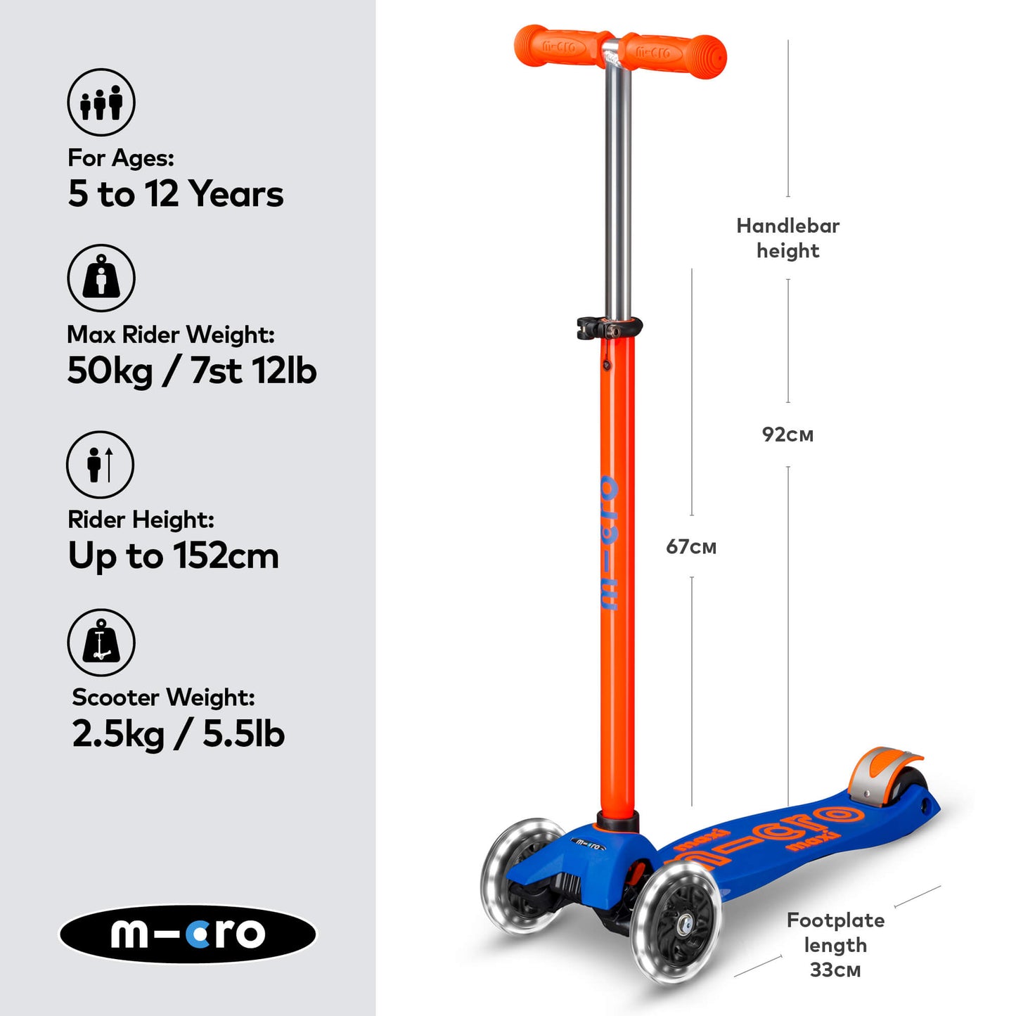 Micro Scooter Maxi Deluxe LED