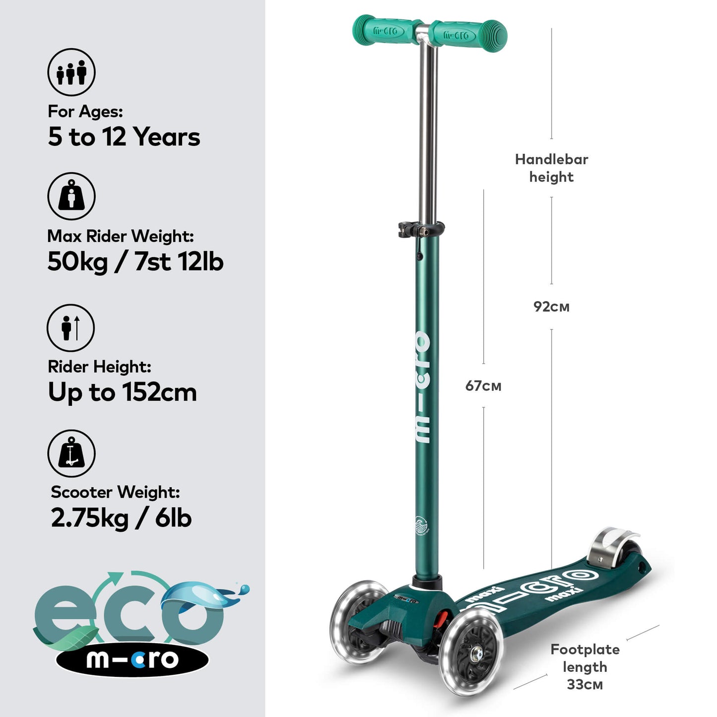 Micro Scooter Maxi Deluxe LED