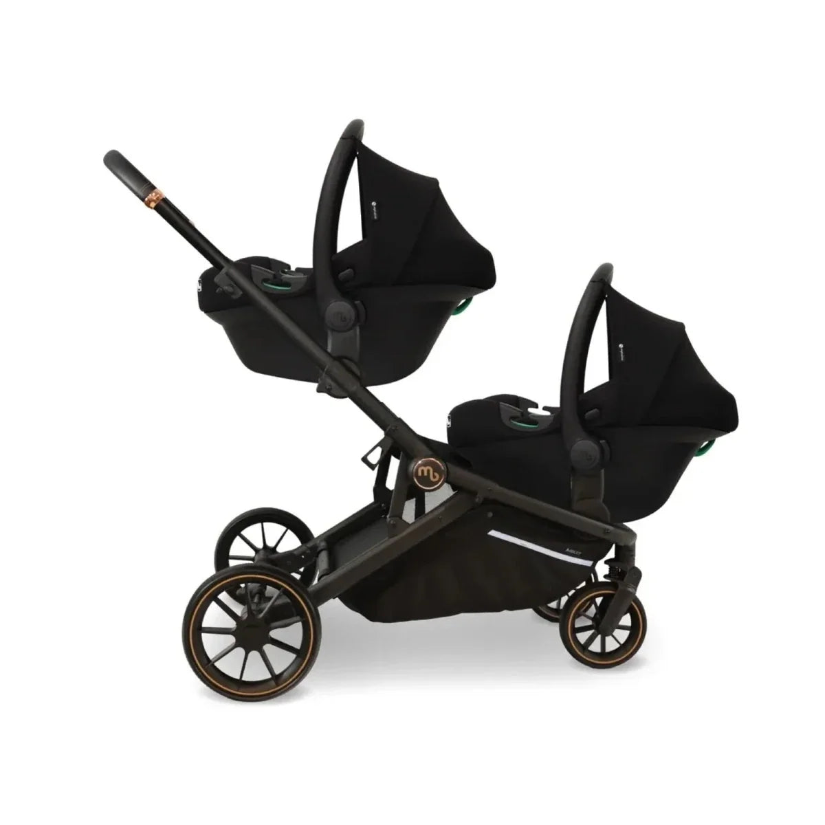 My Babiie MB33 Twin Travel System - Black Leopard