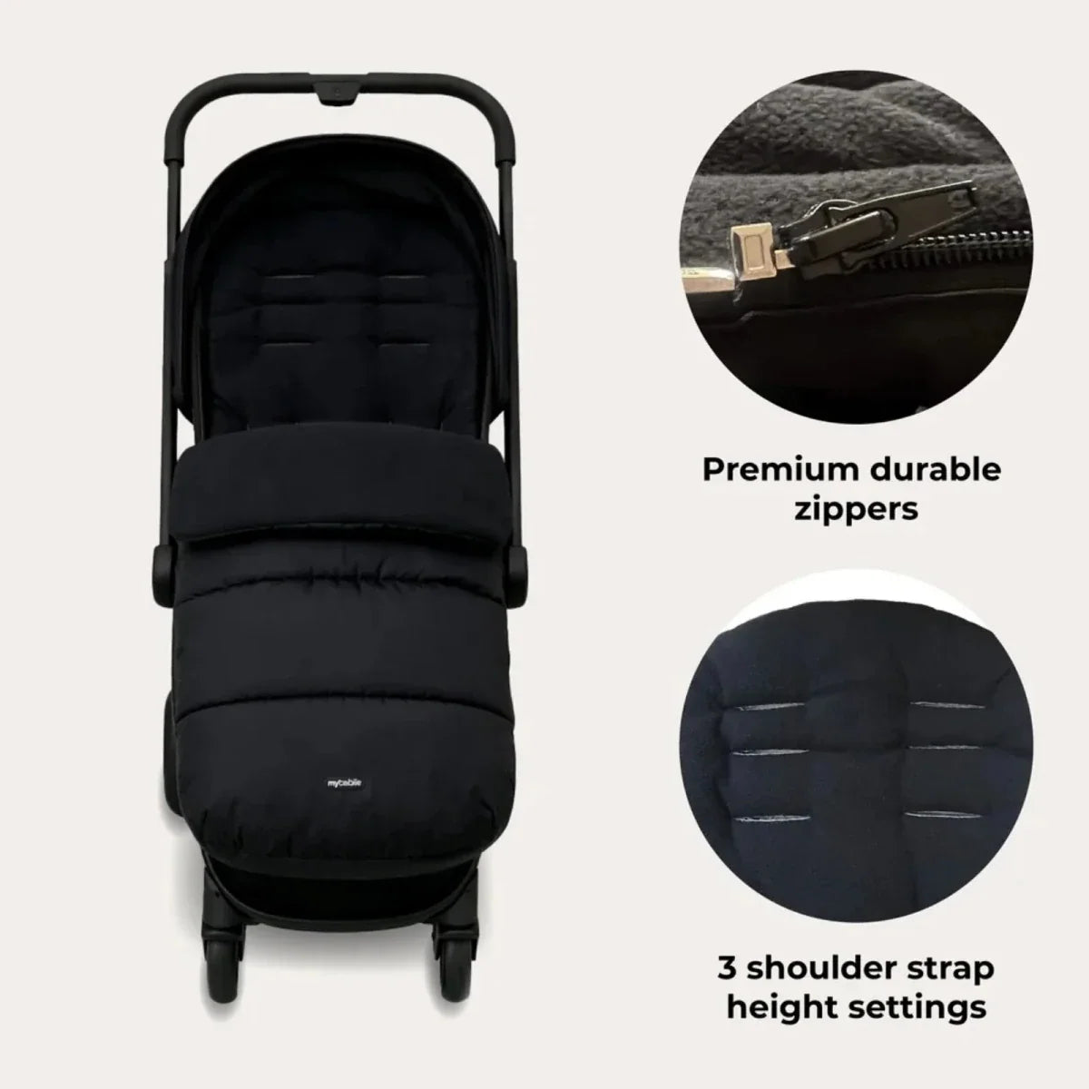 My Babiie MB33 Twin Travel System - Black Leopard