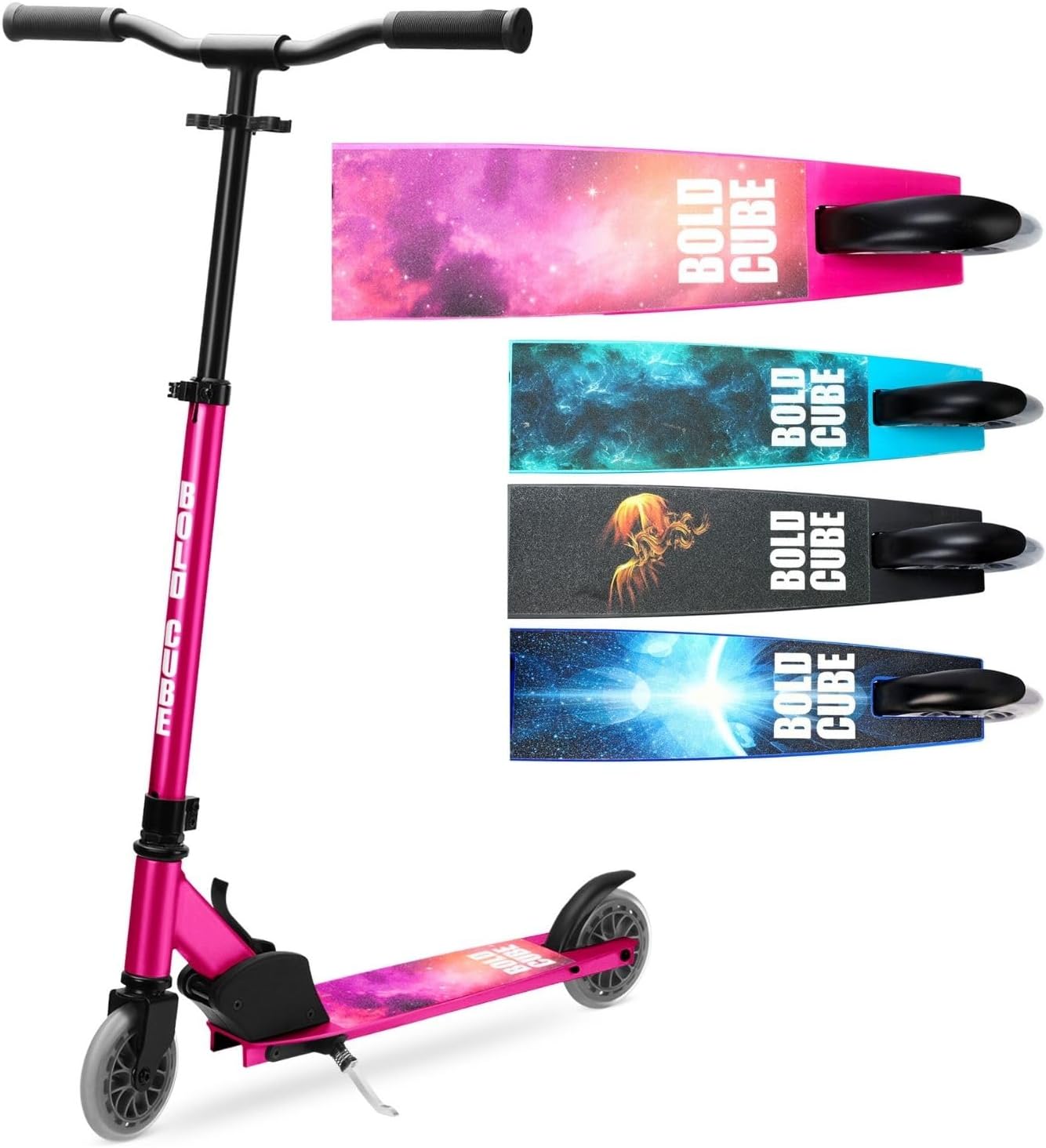 BOLDCUBE Fuchsia - Deluxe 2 Wheel Scooter