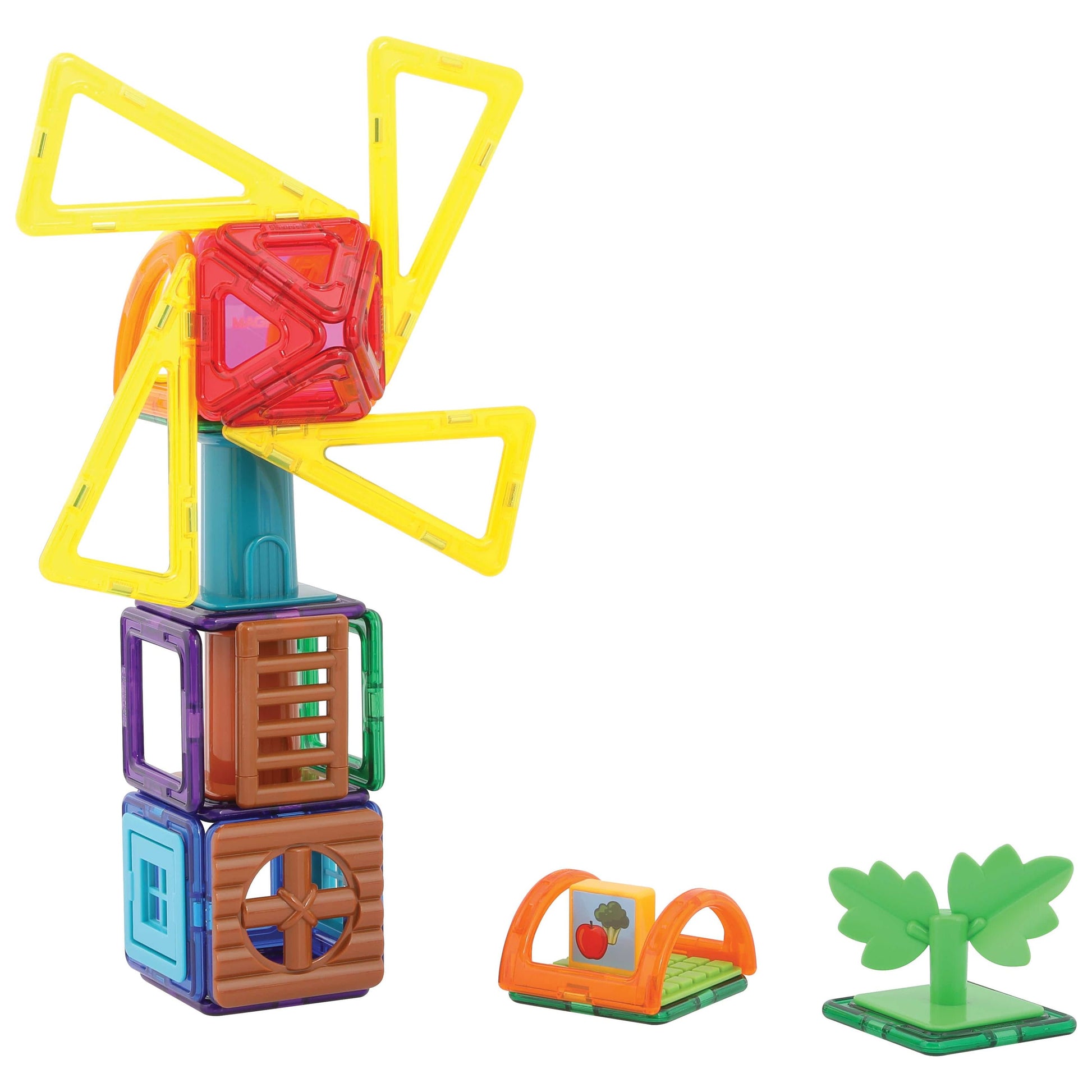 windmill made from Magformers Construction Toy My Farm Land 48 Piece Set 