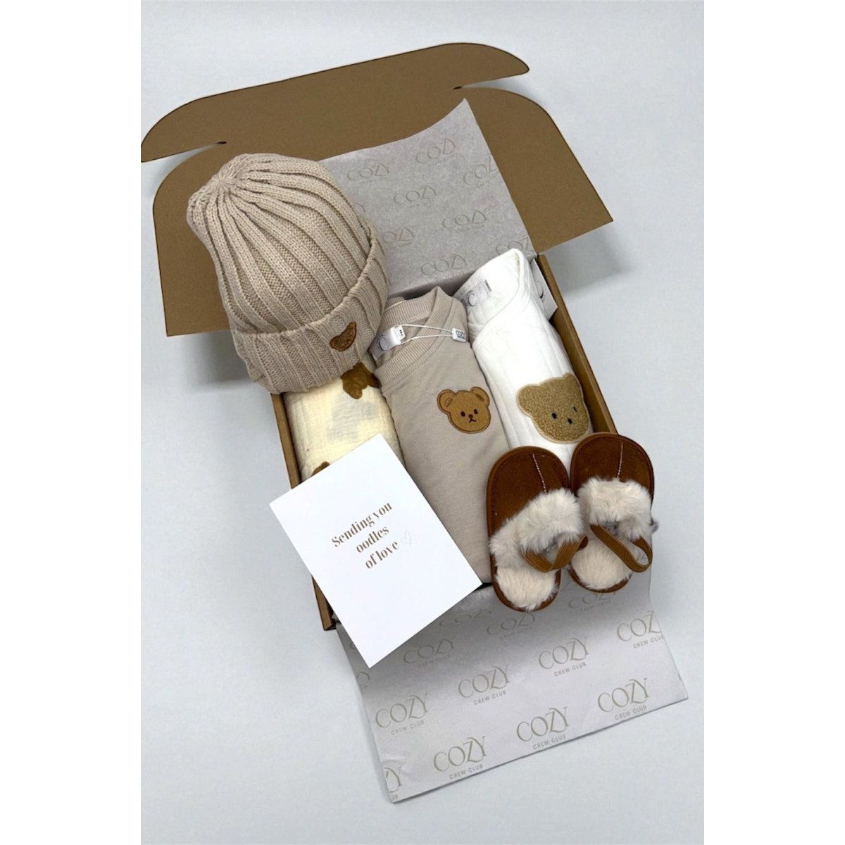 The VIP Cozy Boucle Baby Bear Personalised Gift Box