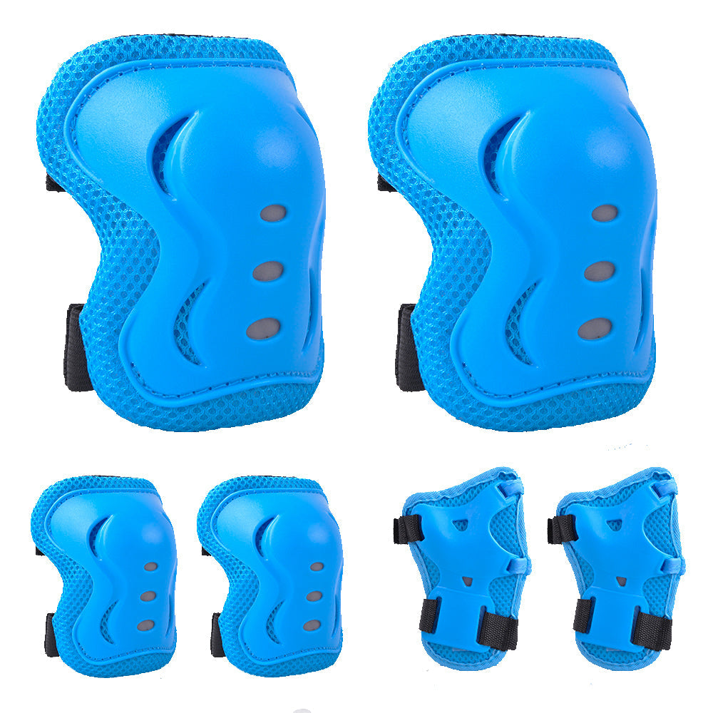 BOLDCUBE Bright Blue - Kids Protective Gear for Elbows, Knees & Wrists