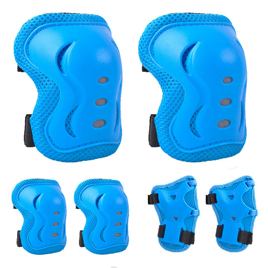 BOLDCUBE Bright Blue - Kids Protective Gear for Elbows, Knees & Wrists