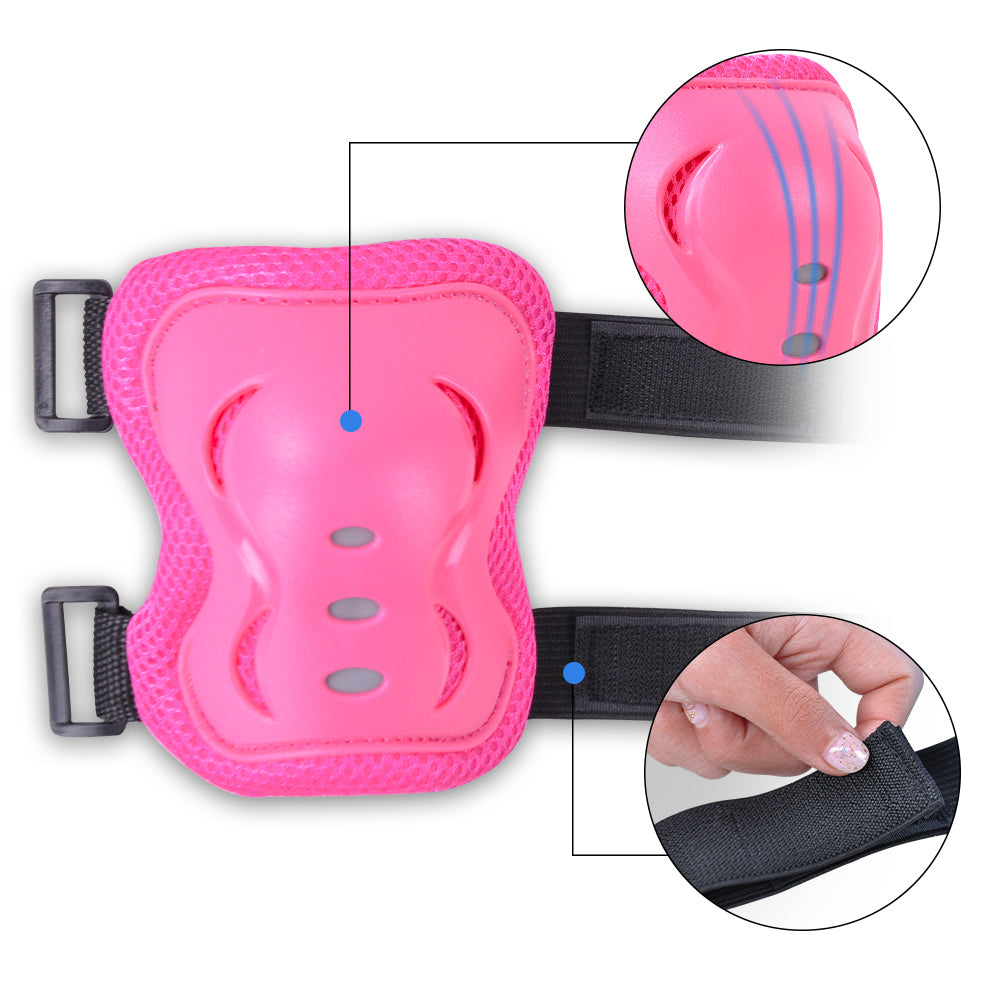 BOLDCUBE Hot Pink - Kids Protective Gear for Elbows, Knees & Wrists