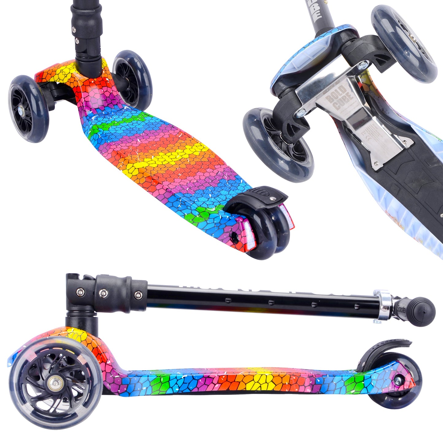 BOLDCUBE Crystal Rubix - Big 3 Wheel Scooter