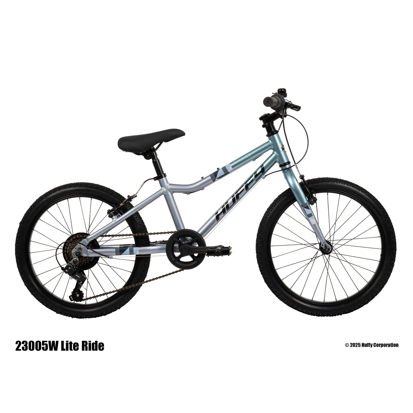 Huffy 20-inch Literide Junior 7-Speed Bike – Titanium Sky Blue and Grey