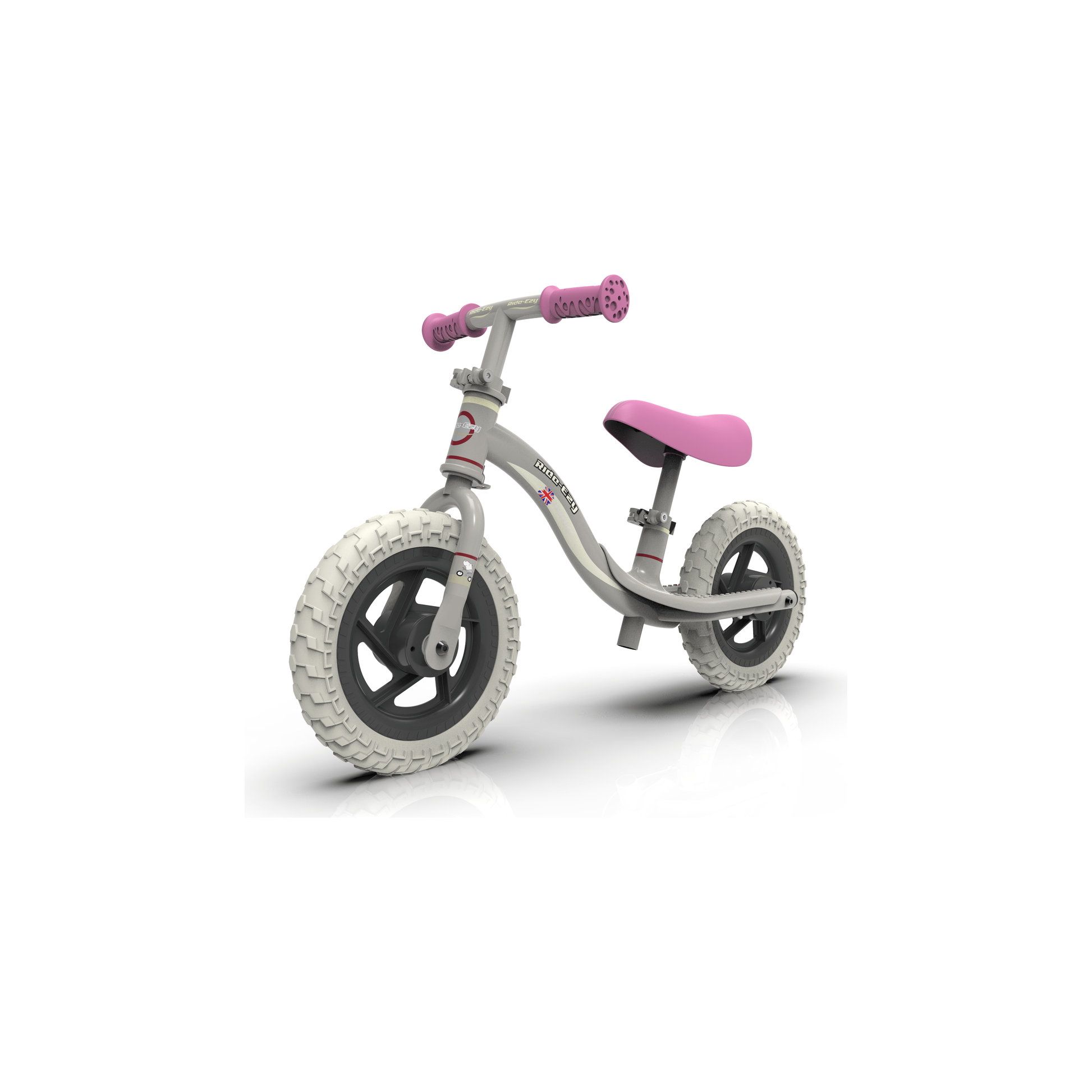 Ride-Ezy Go Pink/Silver Balance Bike