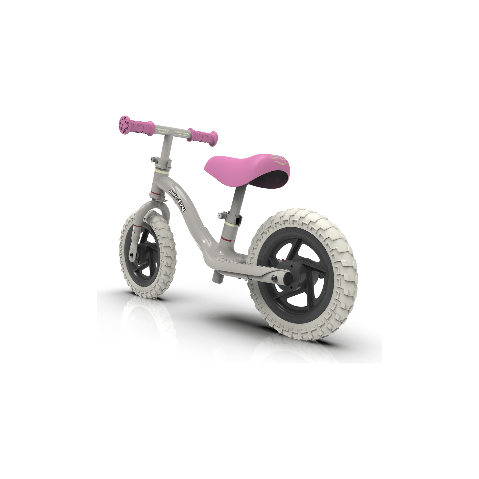 Ride-Ezy Go Balance Bike - Pink & Silver rear left