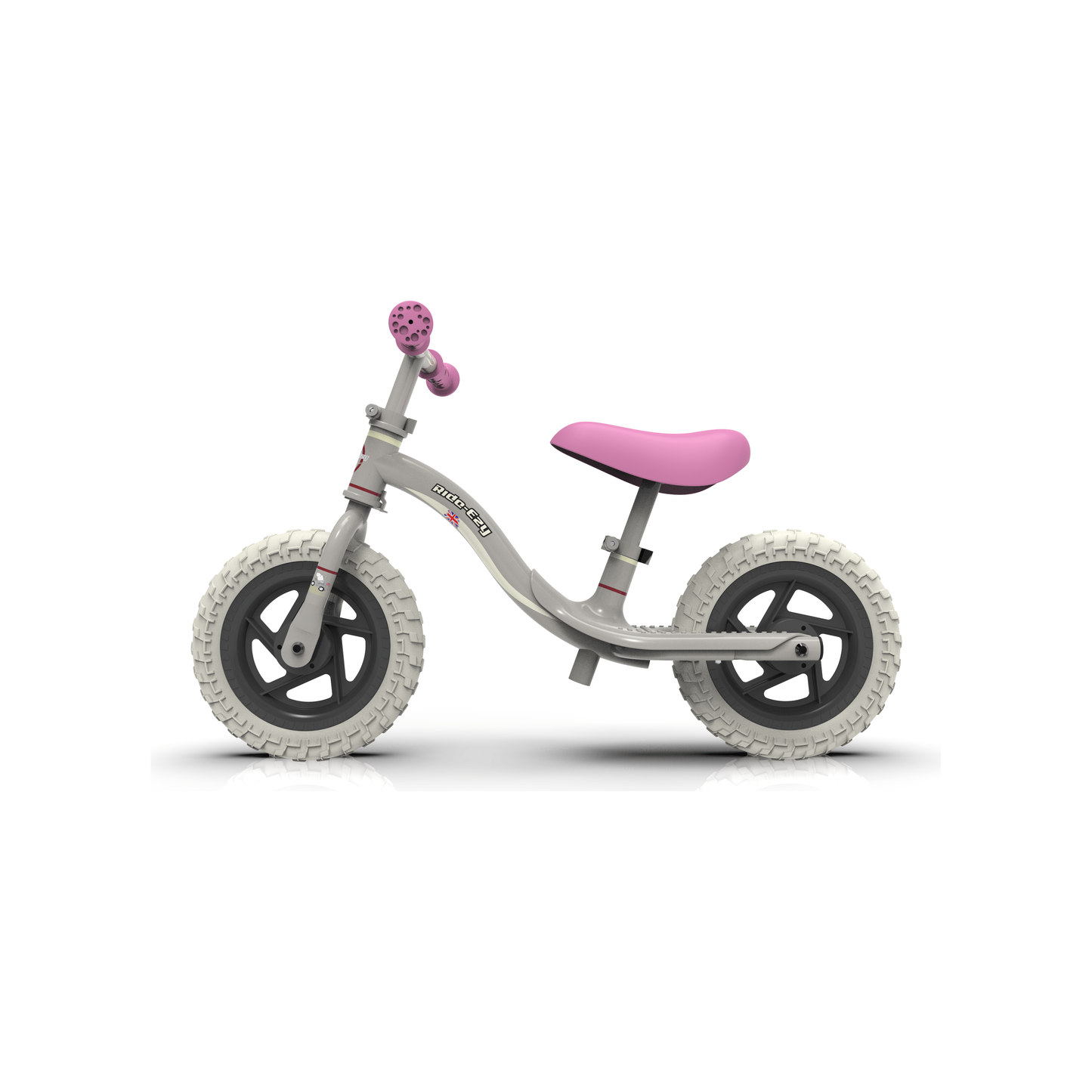 Ride-Ezy Go Balance Bike - Pink & Silver left side