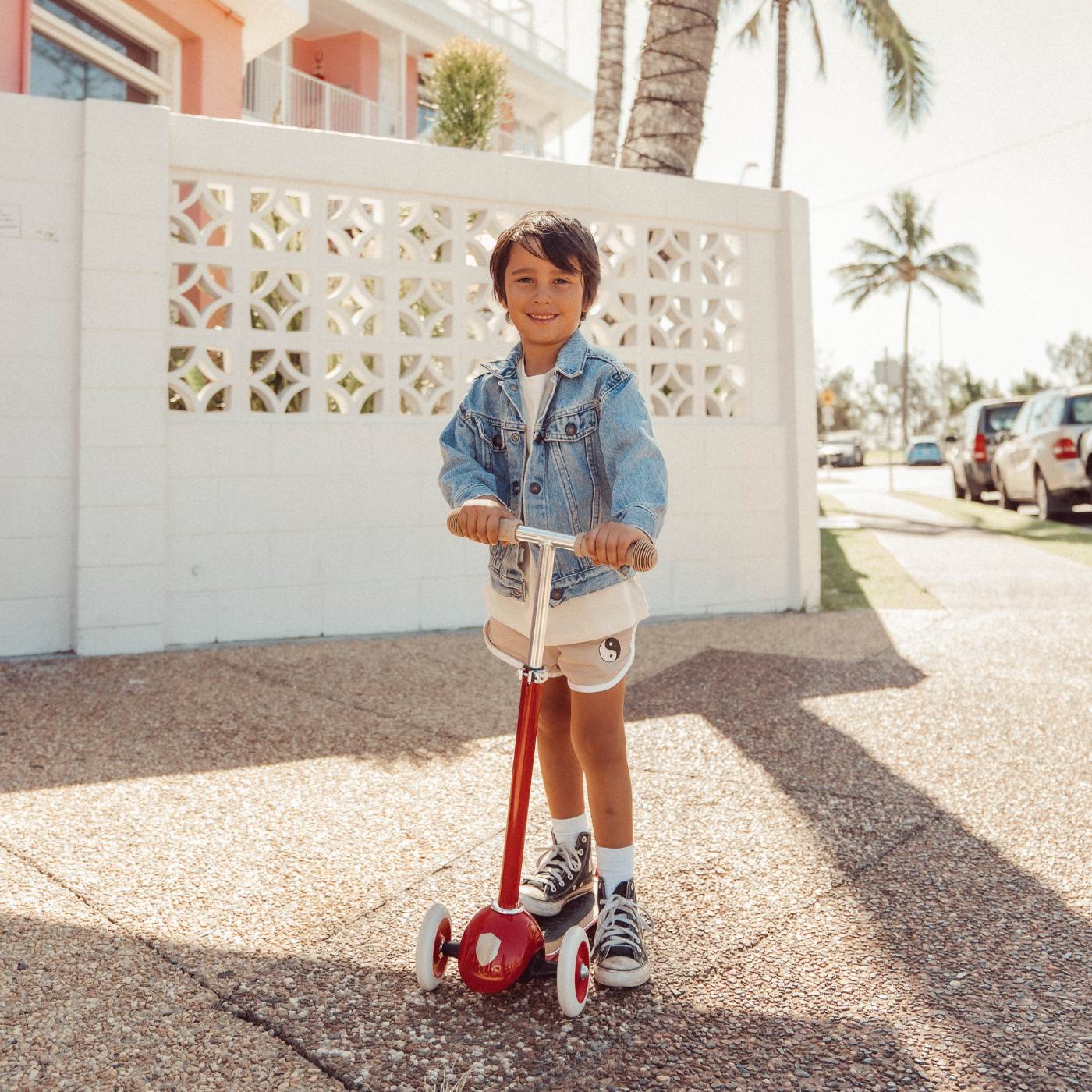 BANWOOD 3-WHEEL SCOOTER VINTAGE - RED