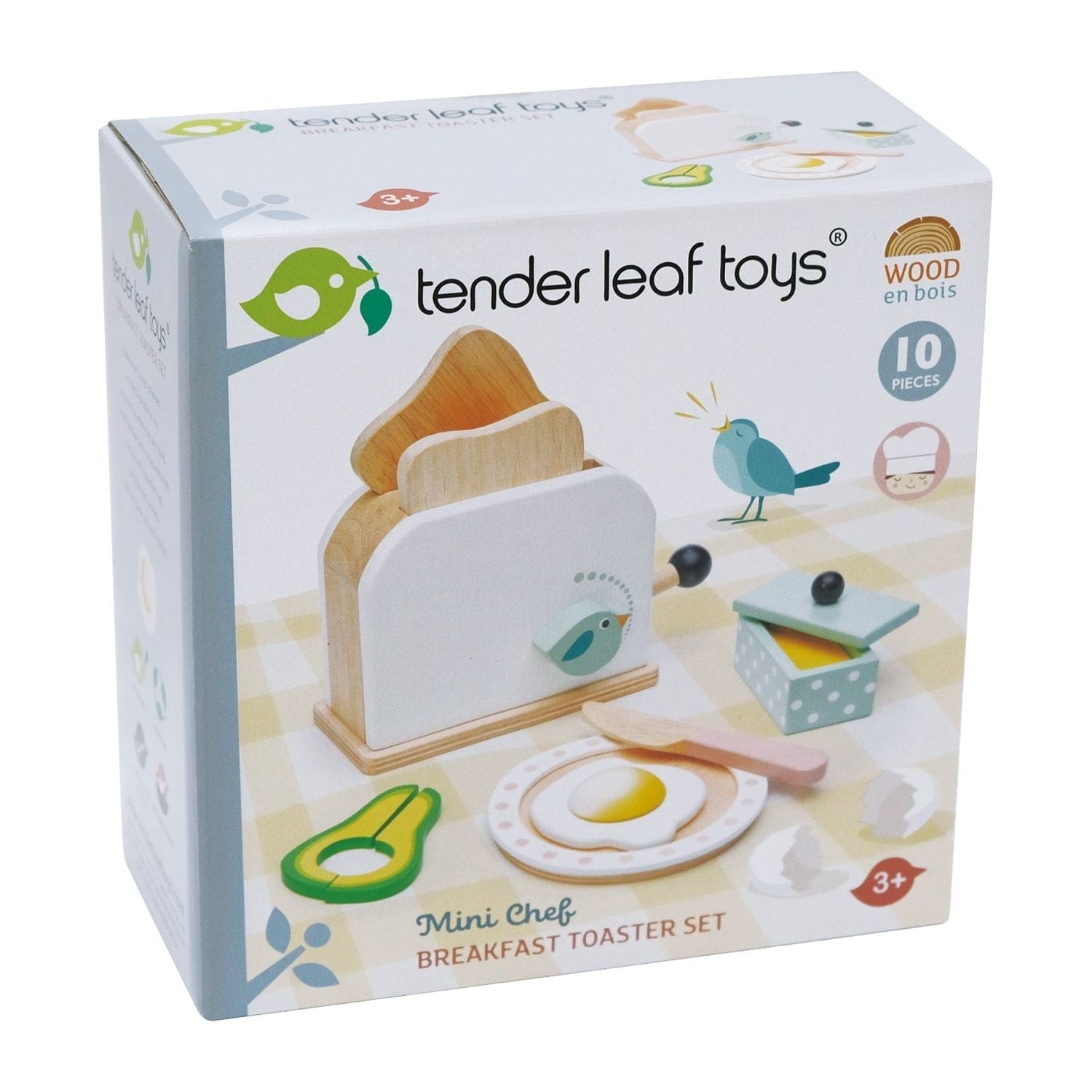 Tender Leaf Breakfast Wooden Toaster Set box